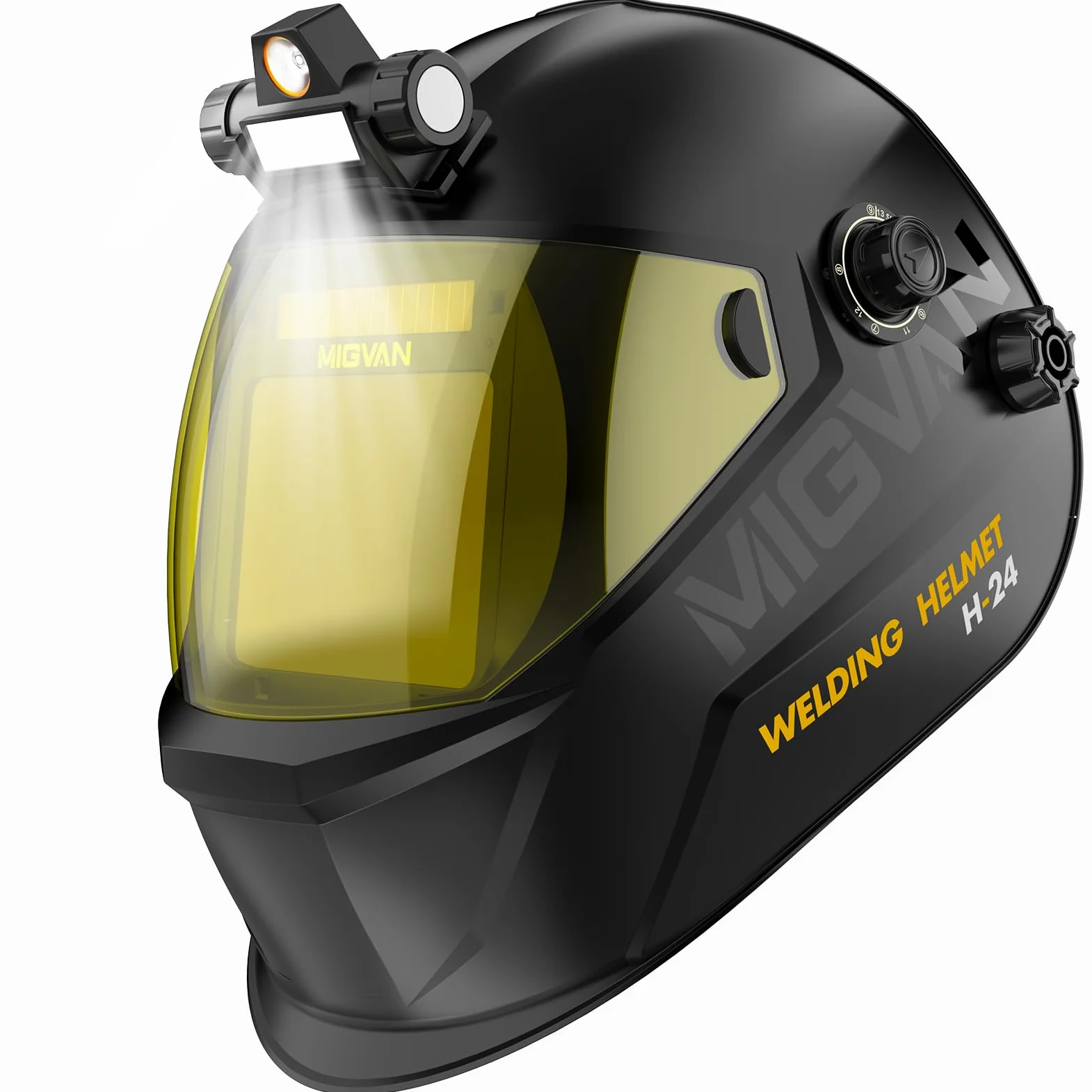 Maschera Saldatura Autoscurante con Luce LED Casco Saldatura Ultra-HD True-Color 100x82mm XL - Casco Saldatore 0,1ms Solare per MIG TIG MMA & Smerigliatura DIN 4/5-9/9-13 H24