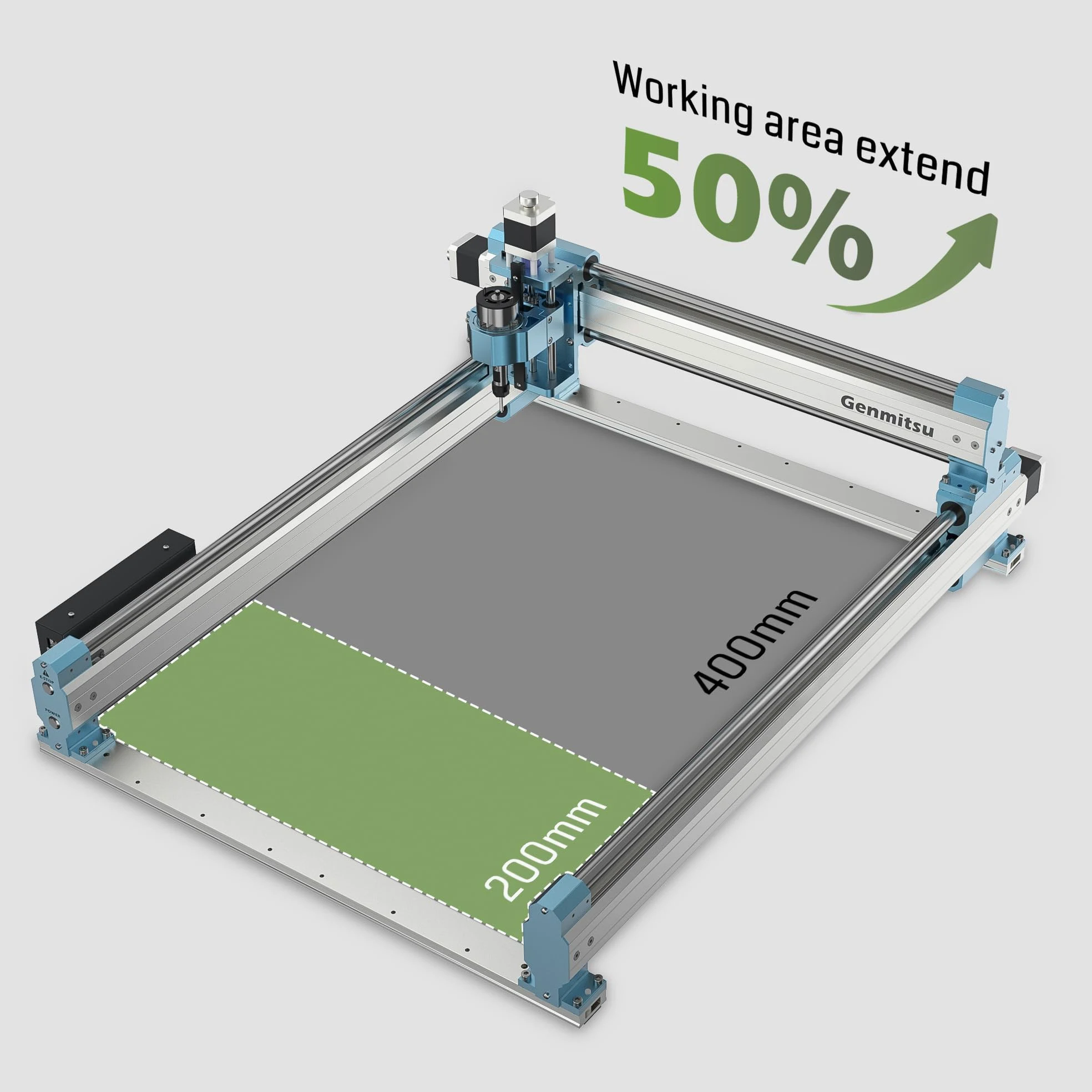 Genmitsu Kit di estensione per asse Y 4040-PRO, aggiornamento 4040 a 4060, accessori CNC per router CNC 4040-PRO, area di lavoro estesa 400 x 600 mm