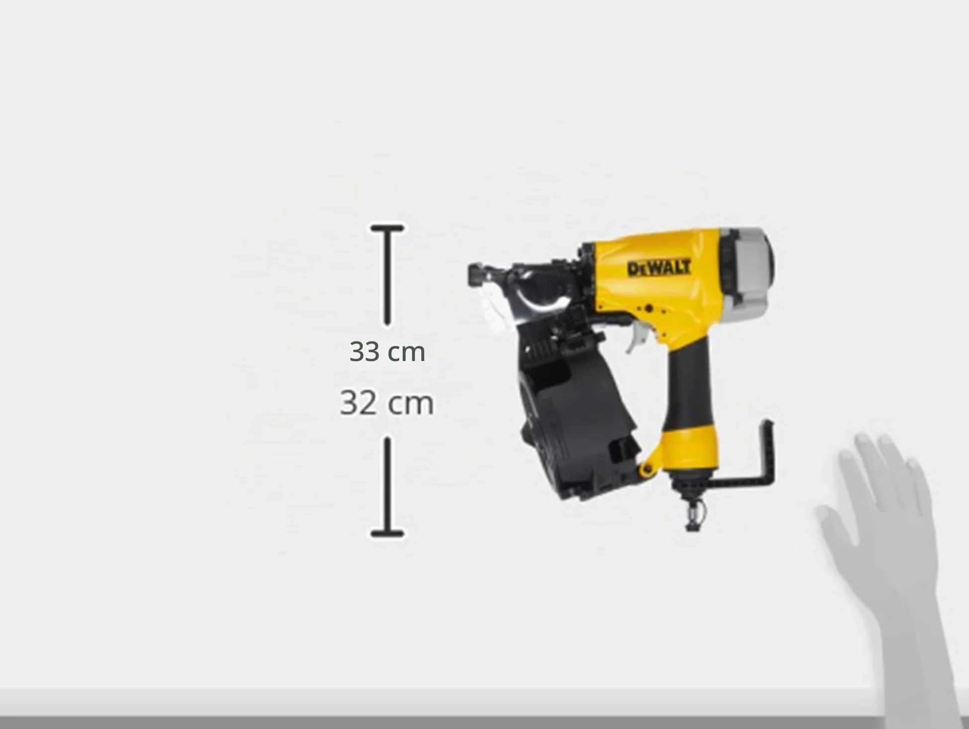 Dewalt Dpn64C-Xj Chiodatrice Pneumatica Compatta a Spirale con Capacità di 225 Caricatori di Chiodi