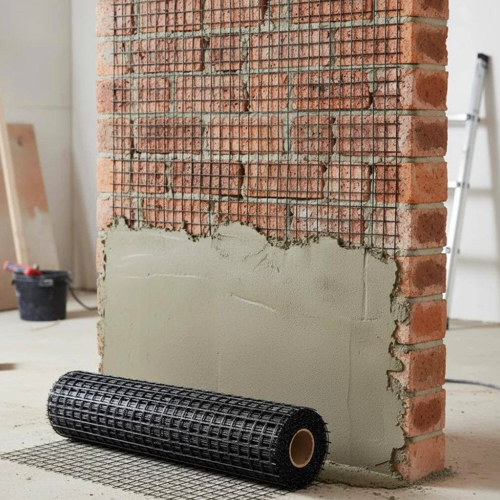 FORTUNATO Rete in Fibra di Vetro per Armatura Massetti e Intonaci, 2 Rotoli 1x50m, Maglia 40x40mm, 160g/m², Copertura 100mq, Trattamento Antialcalino
