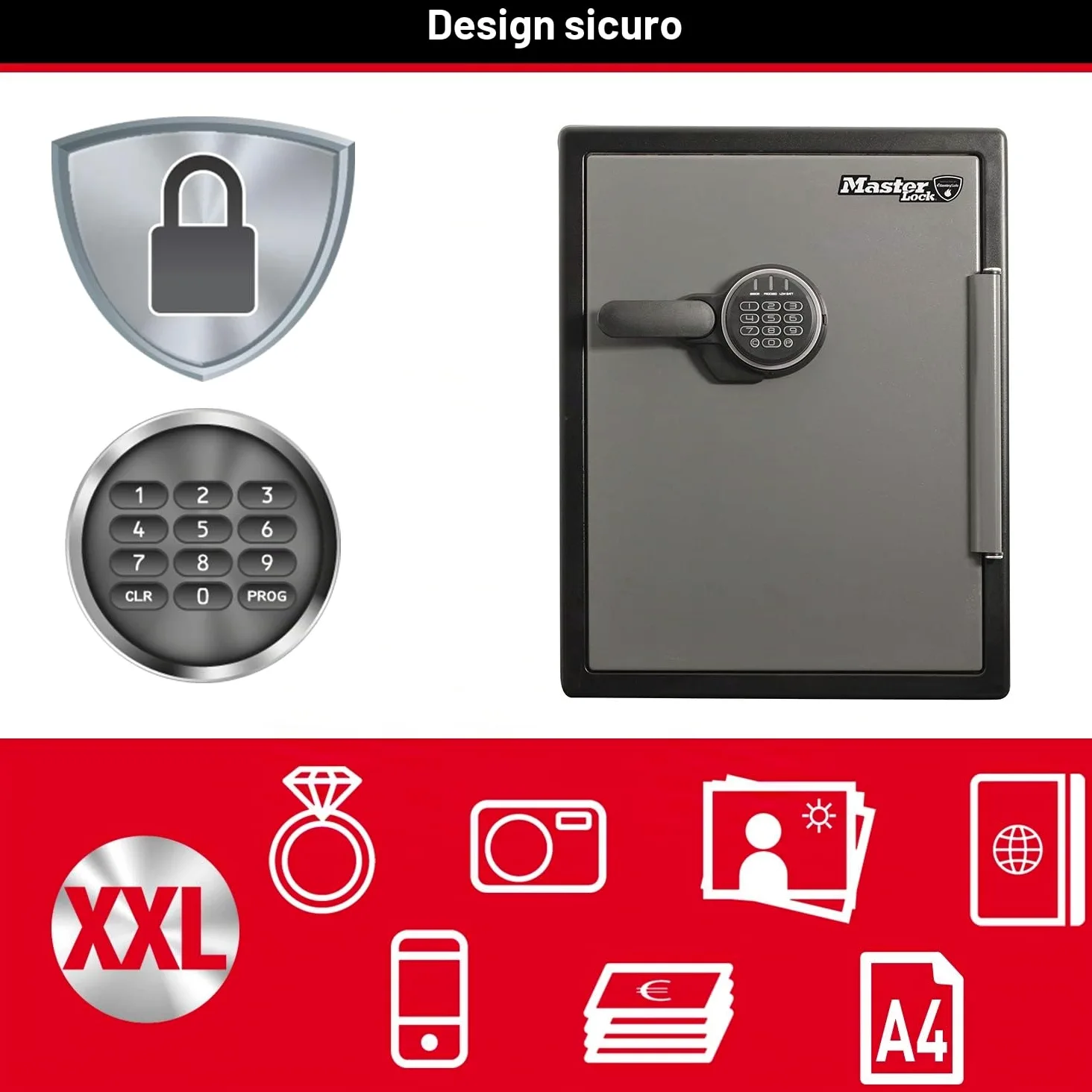 Master Lock Security Safe with Digital Combination LFW205FYC, 56L