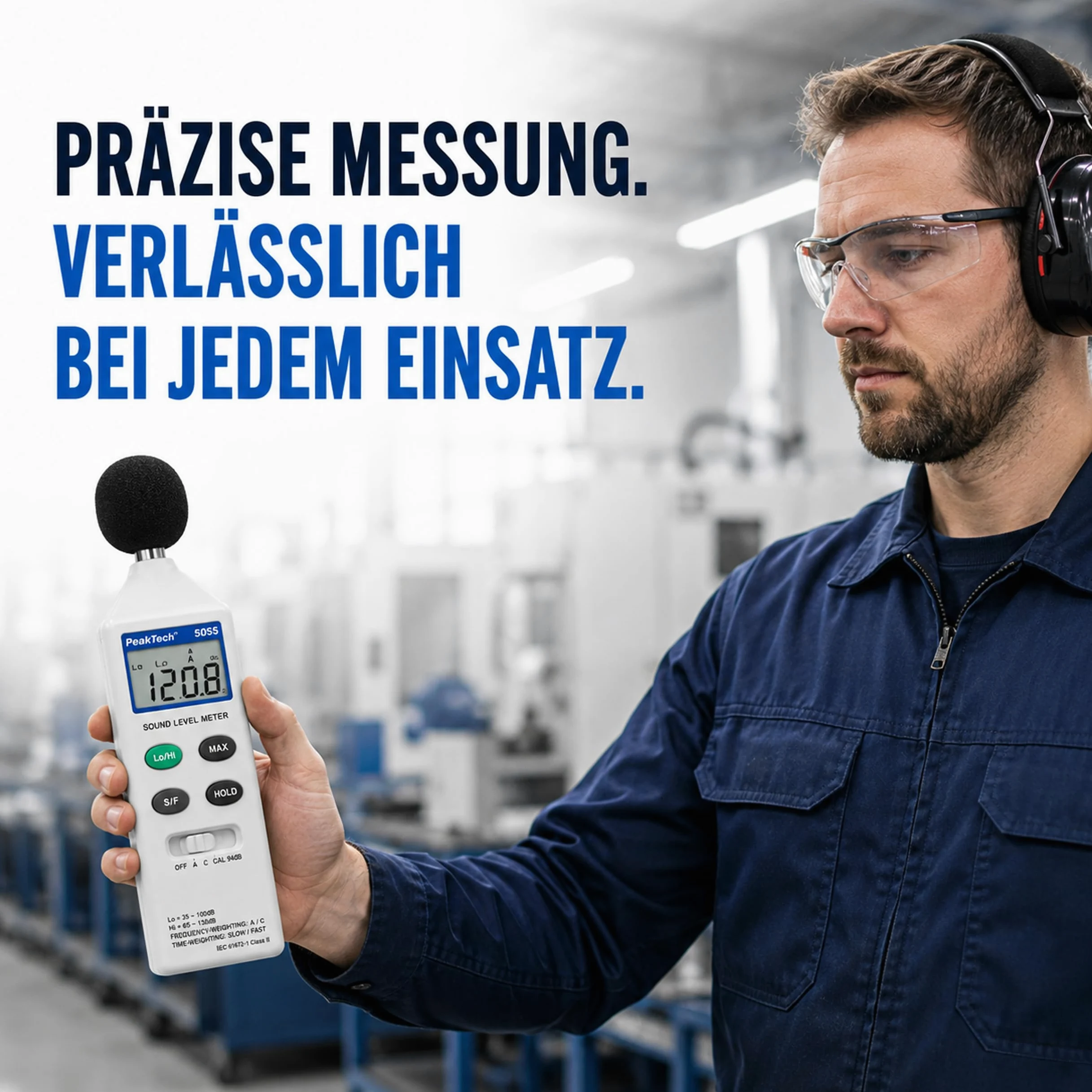 PeakTech Misuratore sonoro digitale, 3 1 2 cifre