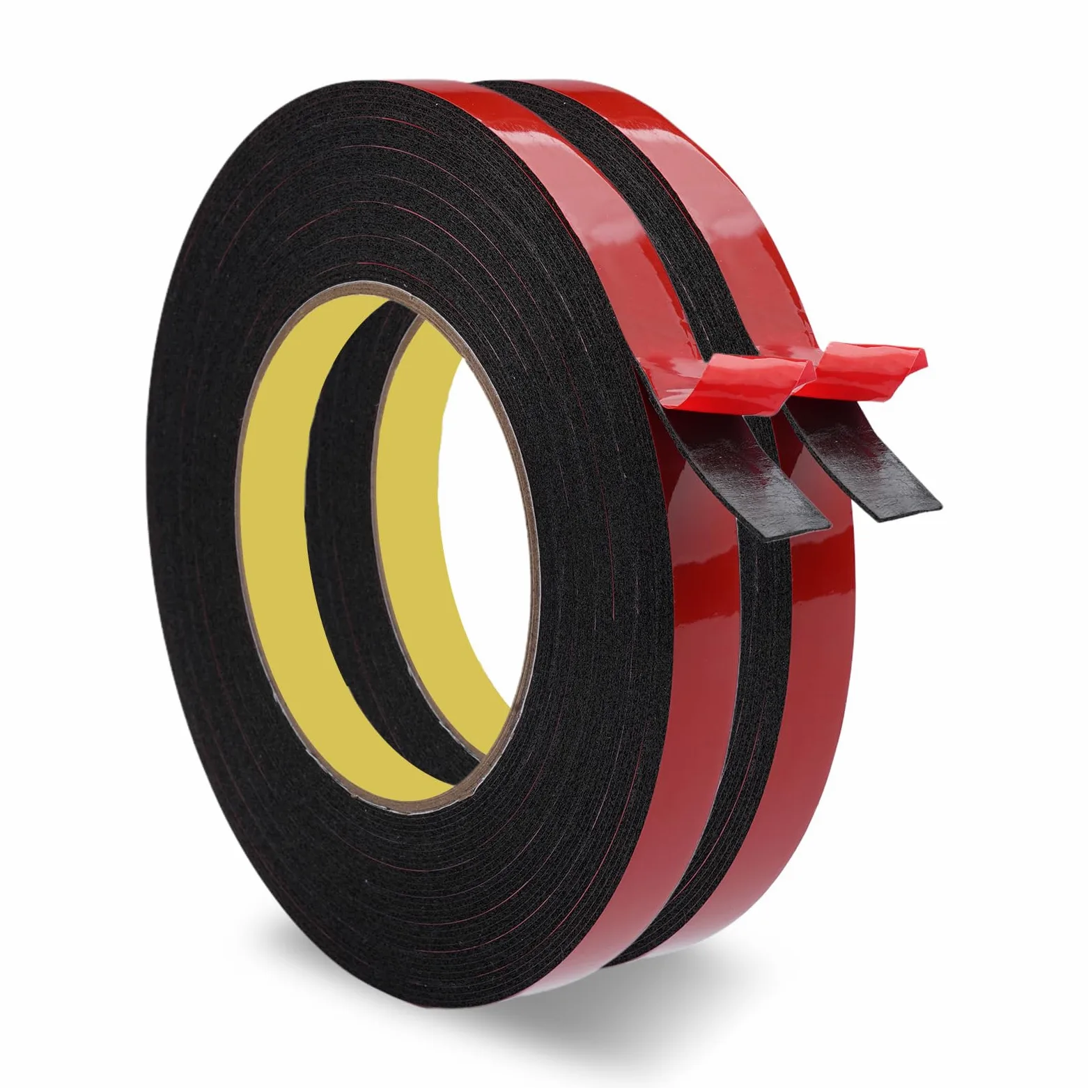 2 Rotoli Scotch Biadesivo Extra Forte,12mm×10m Nastro Biadesivo Forte Impermeabile,3M Biadesivo Extra Forte, Resistente alle Alte Temperature,per Decorazioni, Auto, Riparazioni, Fissaggi (nero)