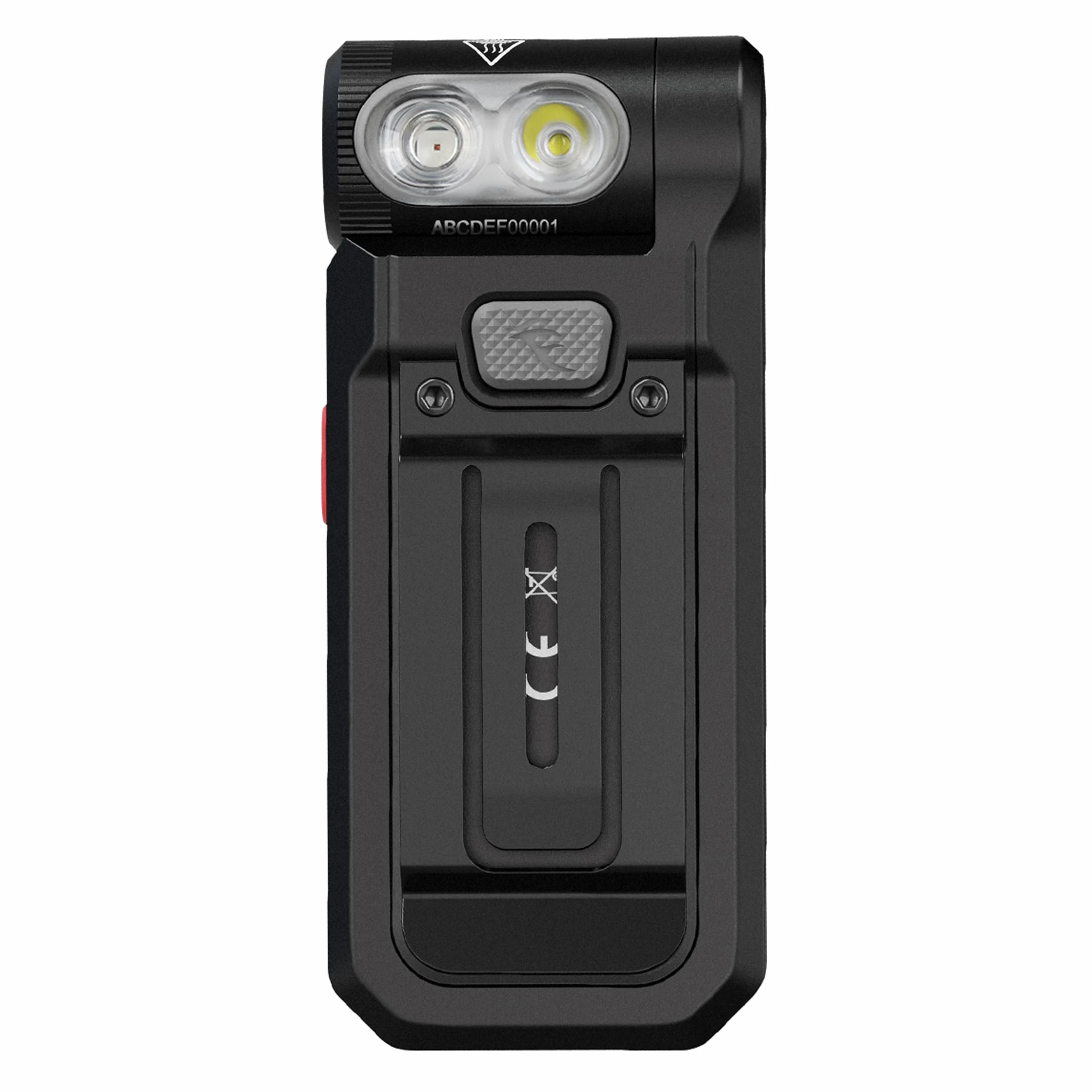 fenix SW05R-Corpo rosso, nero | LED bianchi e rossi | Torcia ricaricabile per ispezione e sicurezza | 150 lumen | 39 m | 49 ore max | Luce bianca a 3 livelli | Luce rossa da 10 lumen | Testa rotante a
