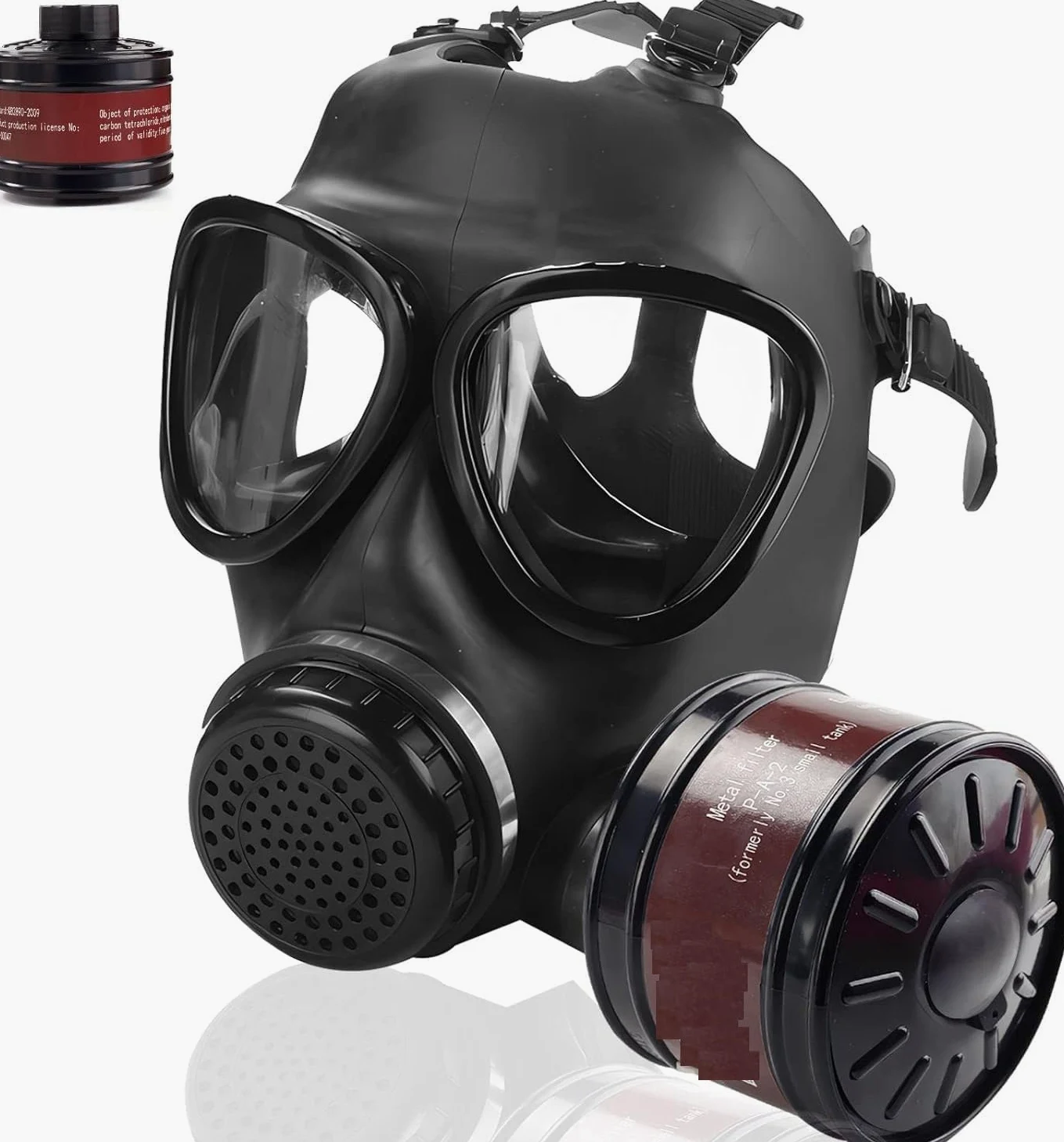 Maschera antigas con filtro, maschera respiratoria riutilizzabile anti-polvere per levigatura, lavori di costruzione, verniciatura a spruzzo, prodotti chimici, taglio, lucidatura a macchina