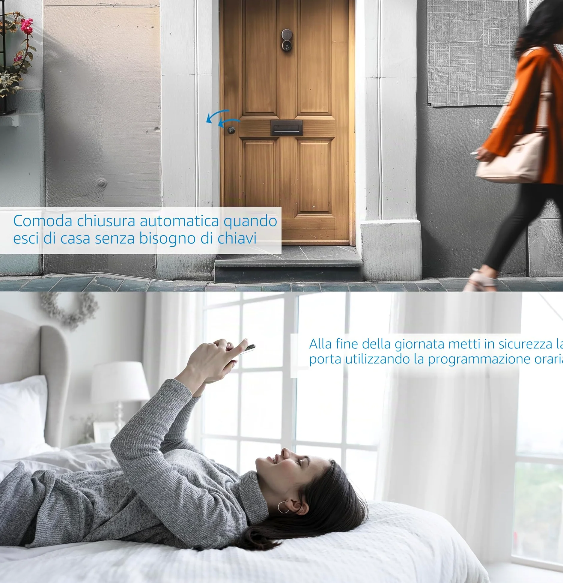 Nivian Serratura Smart Bluetooth- Smart lock con accesso remoto e apertura senza chiave- Creazione di chiavi virtuali per gli ospiti - Funzione di chiusura automatica per proteggere la casa