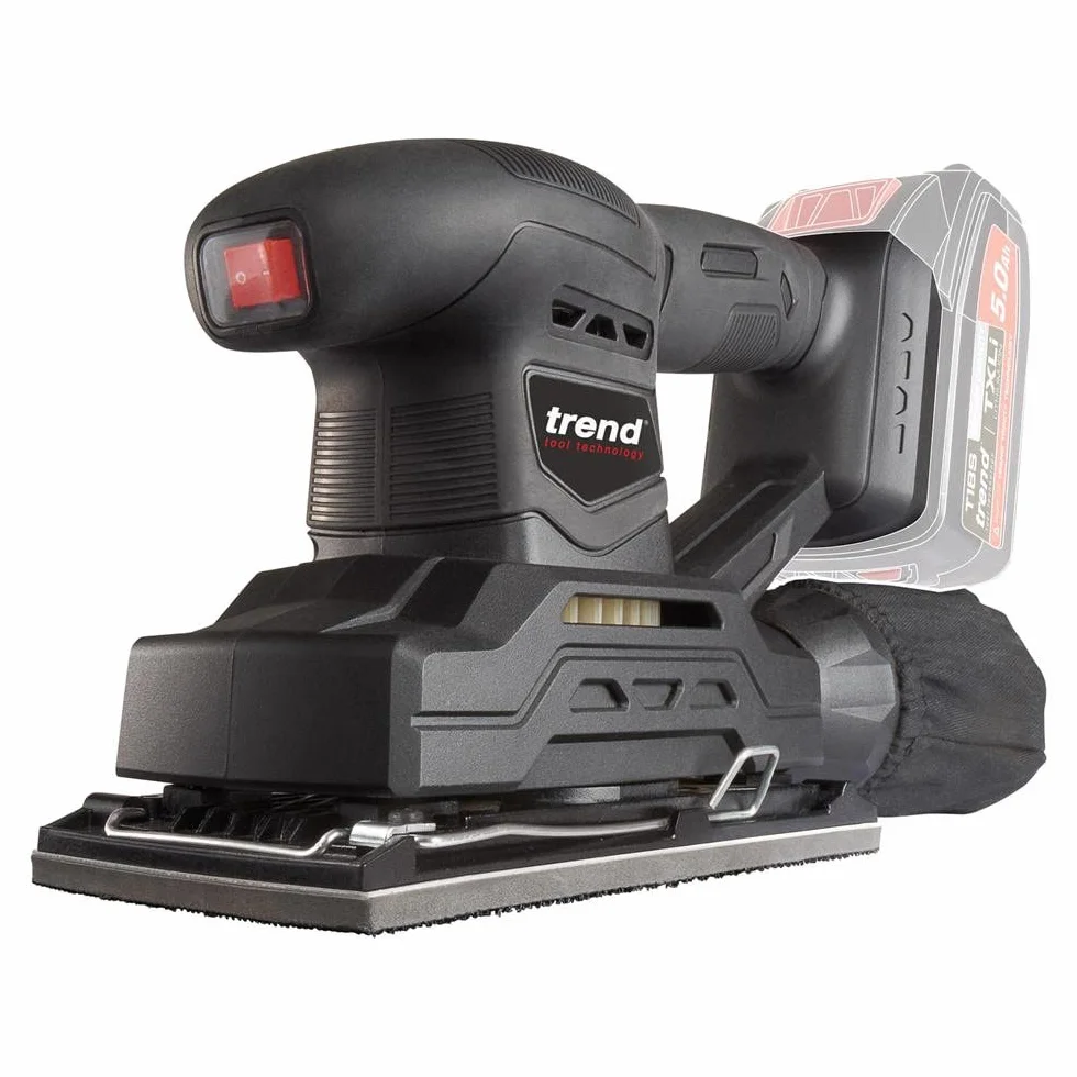 Trend Levigatrice a batteria per terzo foglio 18V (utensile nudo), T18S/TSSB