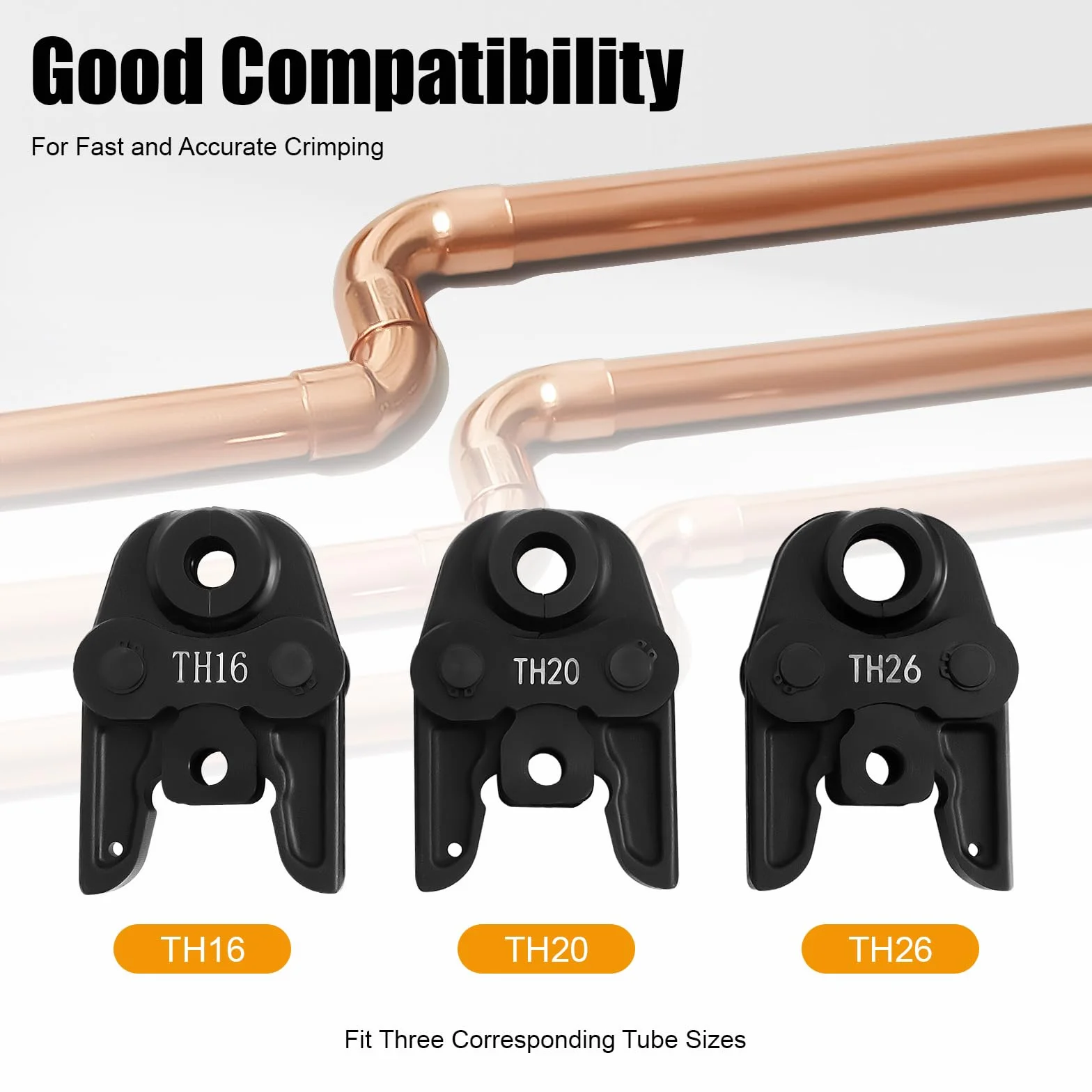 Ganasce a pressa, pinza con profilo TH 16 20 26, tubo composito, per tubi compositi in alluminio e plastica