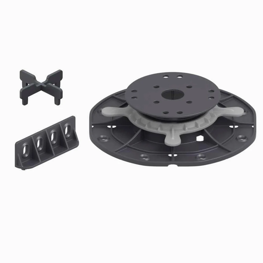 Trevendo Universal Base regolabile per lastre die pietra, assi di legno e WPC - Taglia M 30-45 mm, Confezione da 25