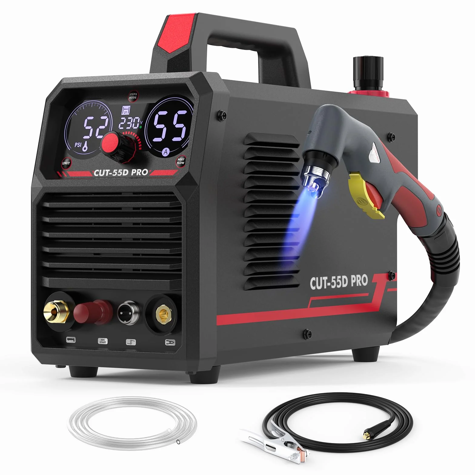 YESWELDER 55Amp Taglio Plasma ad Arco Pilota senza Contatto Non-HF, Ampio Display Digitale LED, Spessore Massimo di Taglio 20mm, 230V Macchina per Taglierina al Plasma