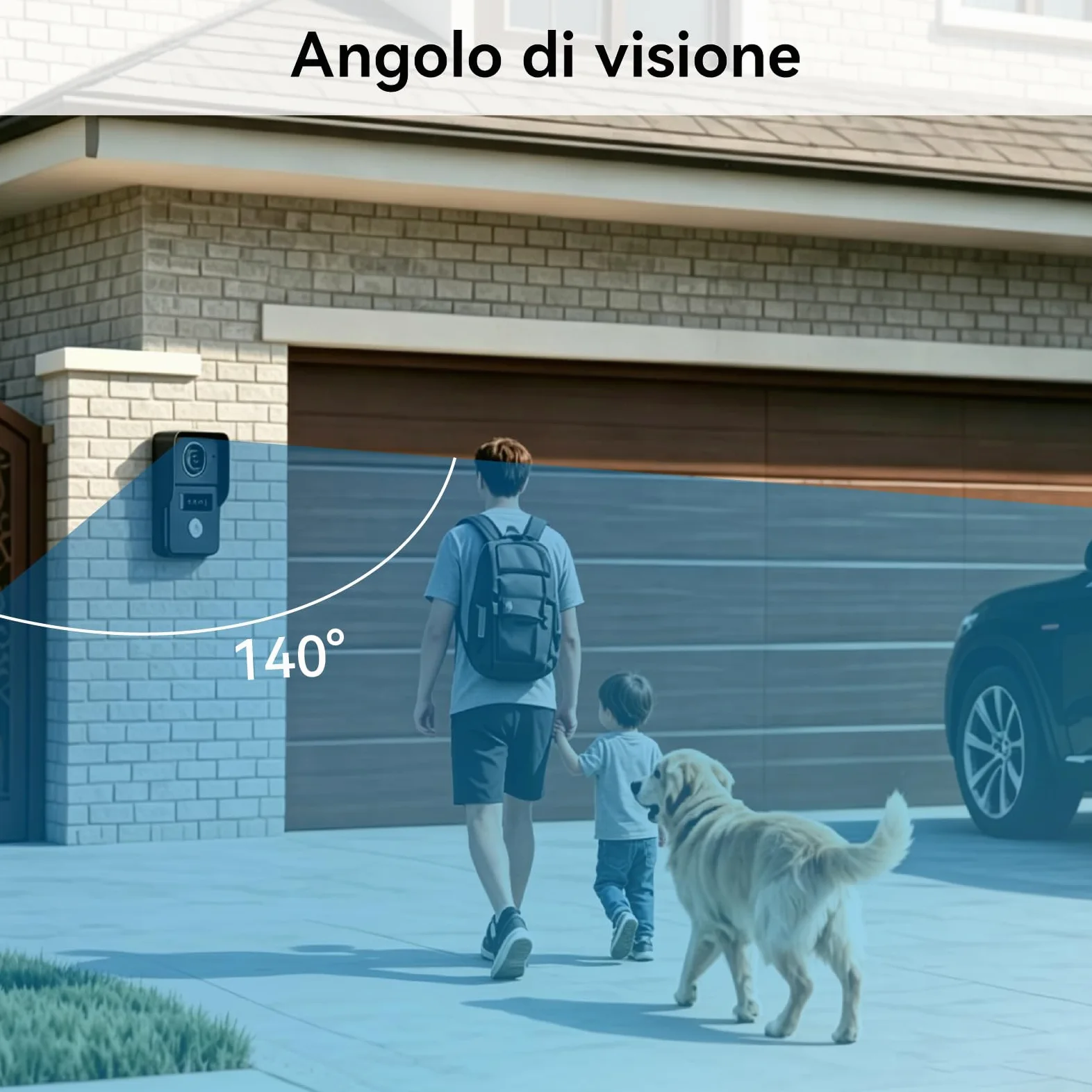 WALN Videocitofono connesso Smart, citofono con telecamera a 2 fili con monitor Touchscreen da 7 pollici, Audio bidirezionale, Sistema interfono con sblocco remoto, Wi-Fi 2.4G/5G,KW02-IP7B