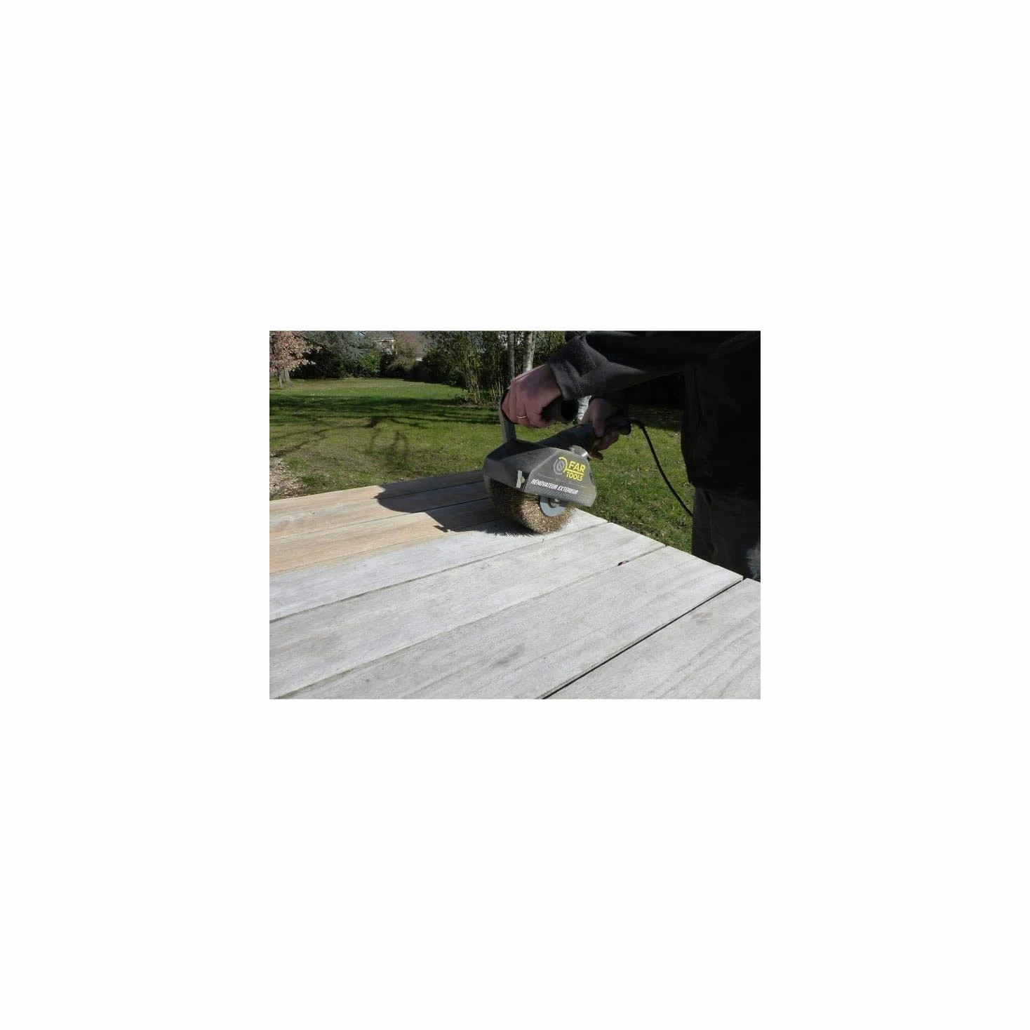 Pacchetto FARTOOLS 615127: Renovator REX120C + spazzola e cinghie in nylon - Legno speciale, metallo e pietra - Superfici piane o complesse