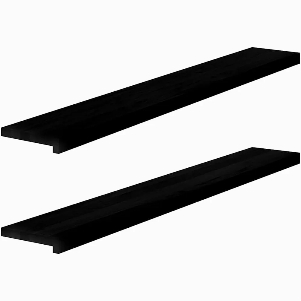 vidaXL Davanzali 2 pz Marrone Scuro 140x20x2 cm Legno Massello Rovere, Bordo della Finestra, davanzale della Finestra in Quercia, davanzale in Legno