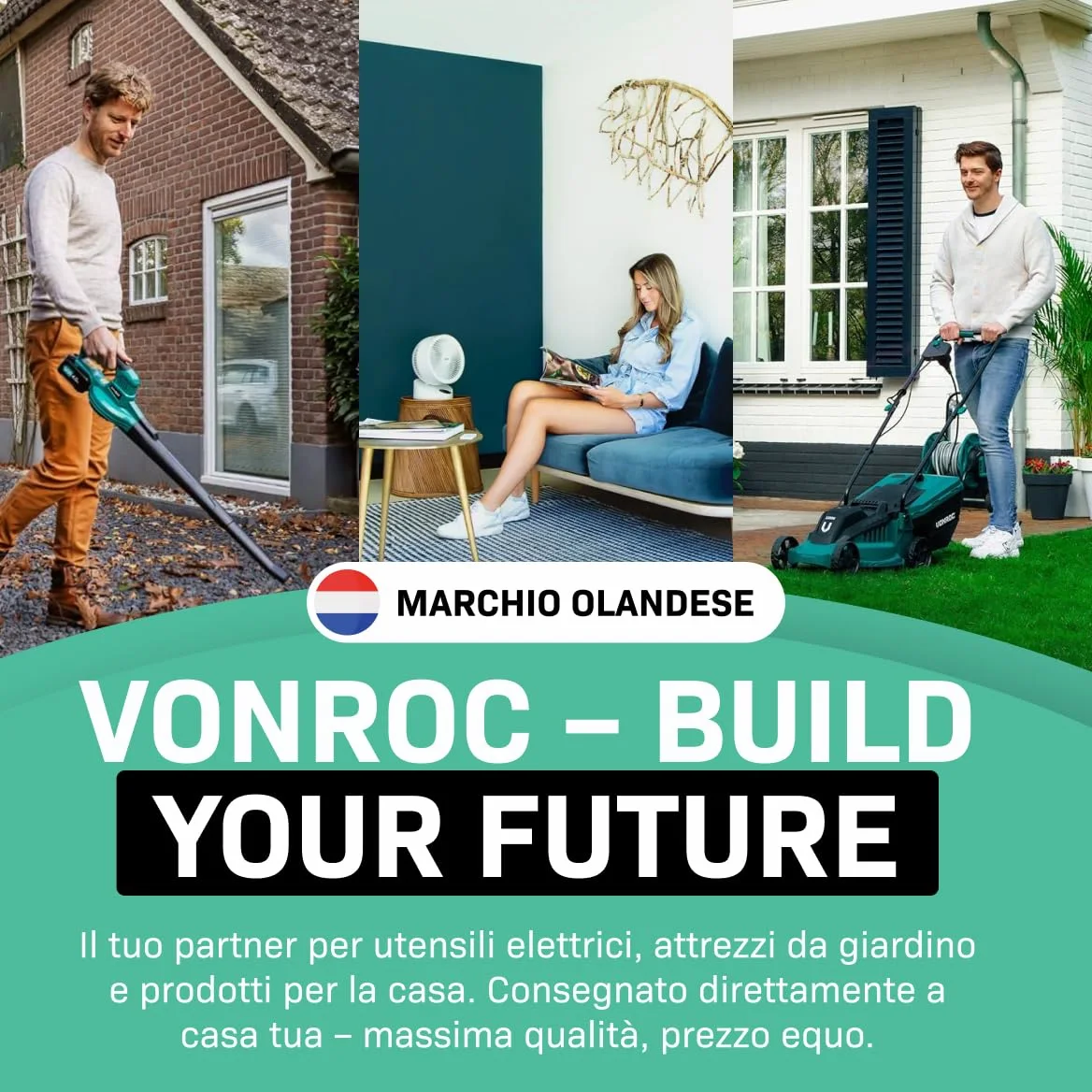 VONROC Riscaldatore elettrico di lusso | Termoconvettore smart a pannello in vetro - 2000W - | Controllo manuale e Wifi Nero