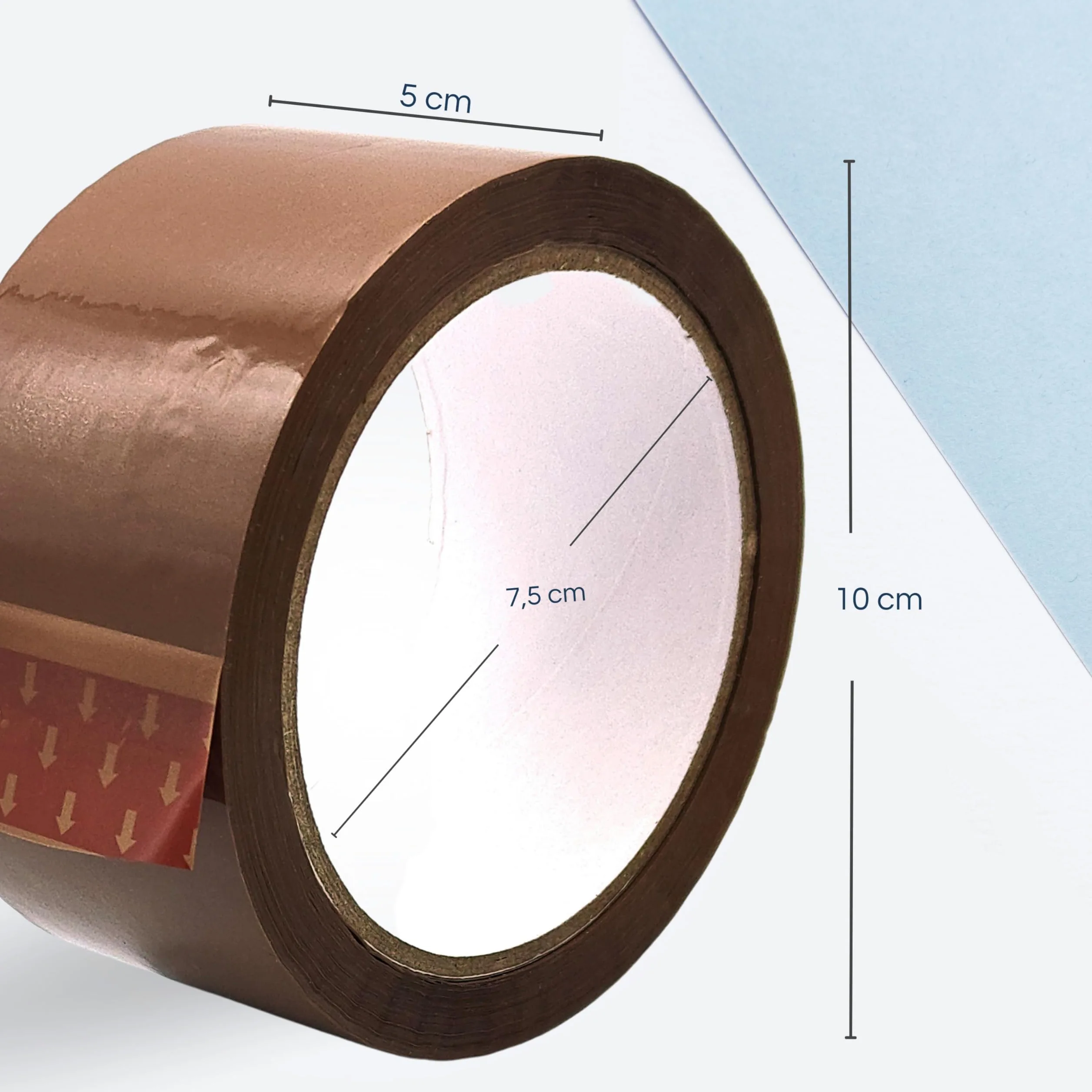 RAYLU PAPER - Rotoli di tenuta, nastro adesivo per imballaggio di scatole di spedizione resistente ed extra forte, 66 metri x 50 mm di larghezza (1 unità, marrone)