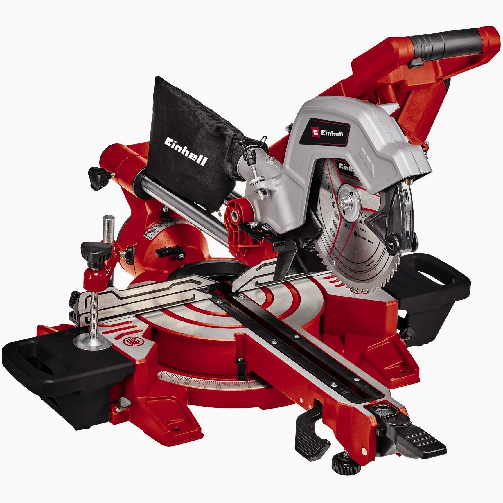 Einhell TE-SM 216 Dual Troncatrice radiale (230-240 V, 1800 W, giri al min. 5000, lama Ø216 x ø30-60 denti, inclinabile DESTRA E SINISTRA 0-45°, taglio max 305 x 65 mm)