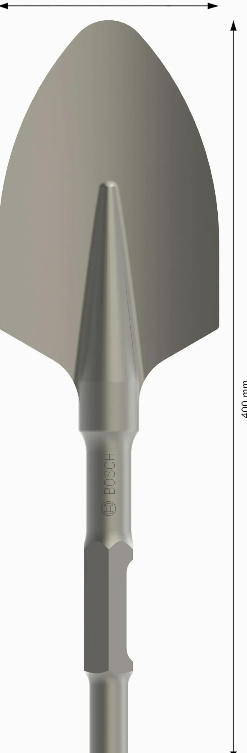 Bosch 1x Scalpello a spatola PRO Hex 30-4C, arrotondato (per Terreno, Ghiaia, Ø mm, Professional Accessorio Sezionatori)