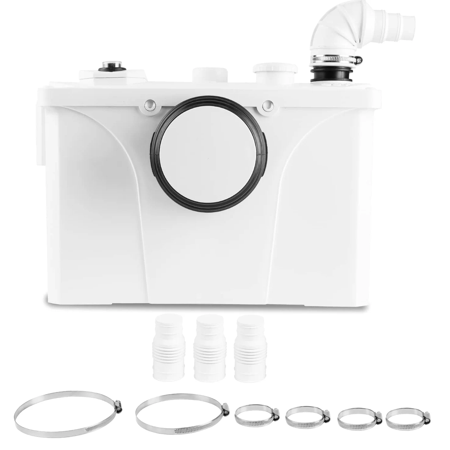 Eulenke Pompe per Fognature Sanitarie 700 W, 190 l/min, a basso rumore (39 dB), possono essere installate in lavabo, WC, docce, ecc