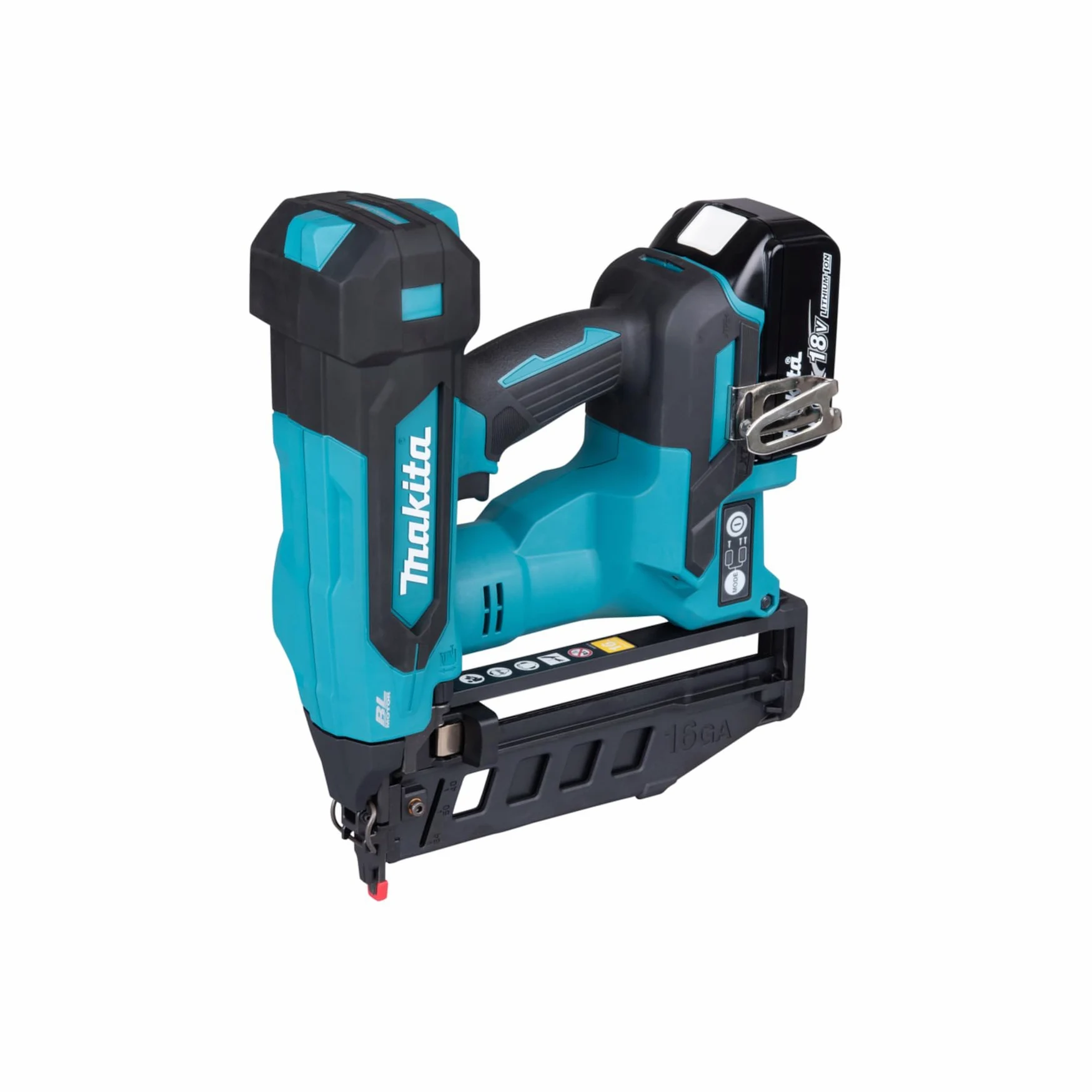Makita DBN601ZJ, 18 V, Li-ion LXT, chiodatrice a batteria brushless per rifiniture, fornita in una valigetta Makpac, batterie e caricabatterie non inclusi