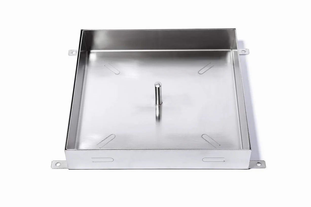 Chiusino di ispezione in Acciaio Inox per pozzetto, a riempimento (Medio 30x30x5 cm)
