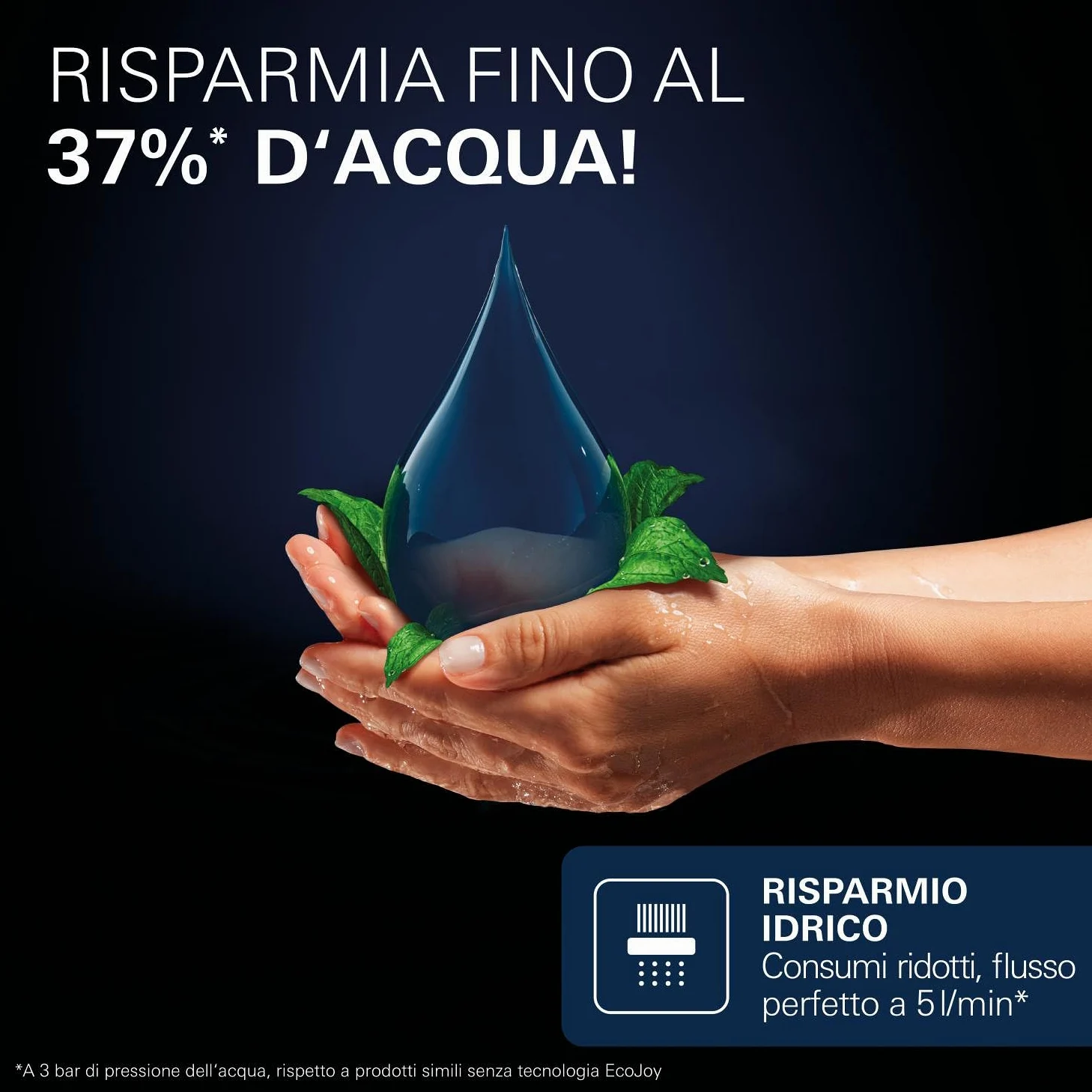 GROHE Dice Rubinetto miscelatore a corpo liscio per lavabo da appoggio (XL-Size 270 mm, cartuccia ceramica 28 mm, risparmio idrico, facile da installare), cromo, 1018920000