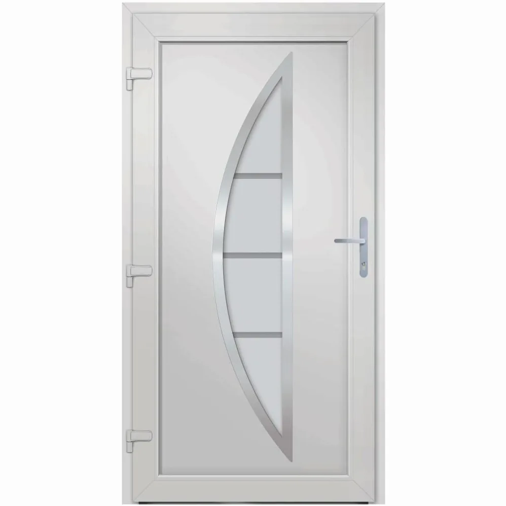 VidaXL Porta Bianca 108x208 cm, porta di ingresso in PVC