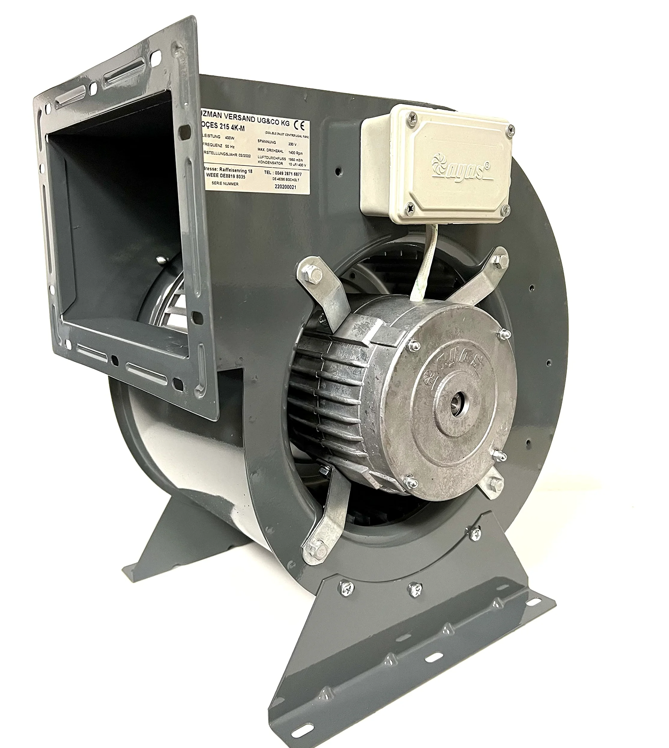 OCES - Soffiatore di aspirazione, incluso regolatore da 500 W, soffiatore di aspirazione, sistema di aspirazione, ventilatore, ventilatore radiale, ventilatore per motore