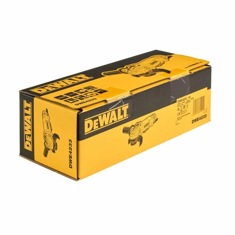 DEWALT DWE4233-QS - Mini-amoladora 125mm 1.400W 11.500 rpm con interruptor hombre-muerto