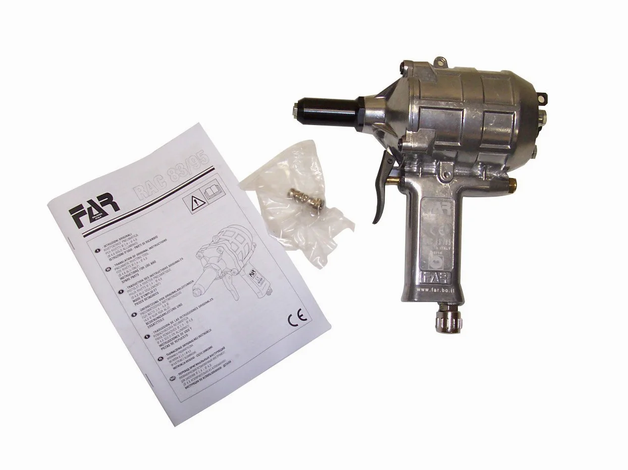 Rivettatrice Pneumatica Modello 'Rac 83' Professionale. Per Rivetti Di Tutte Le Leghe.