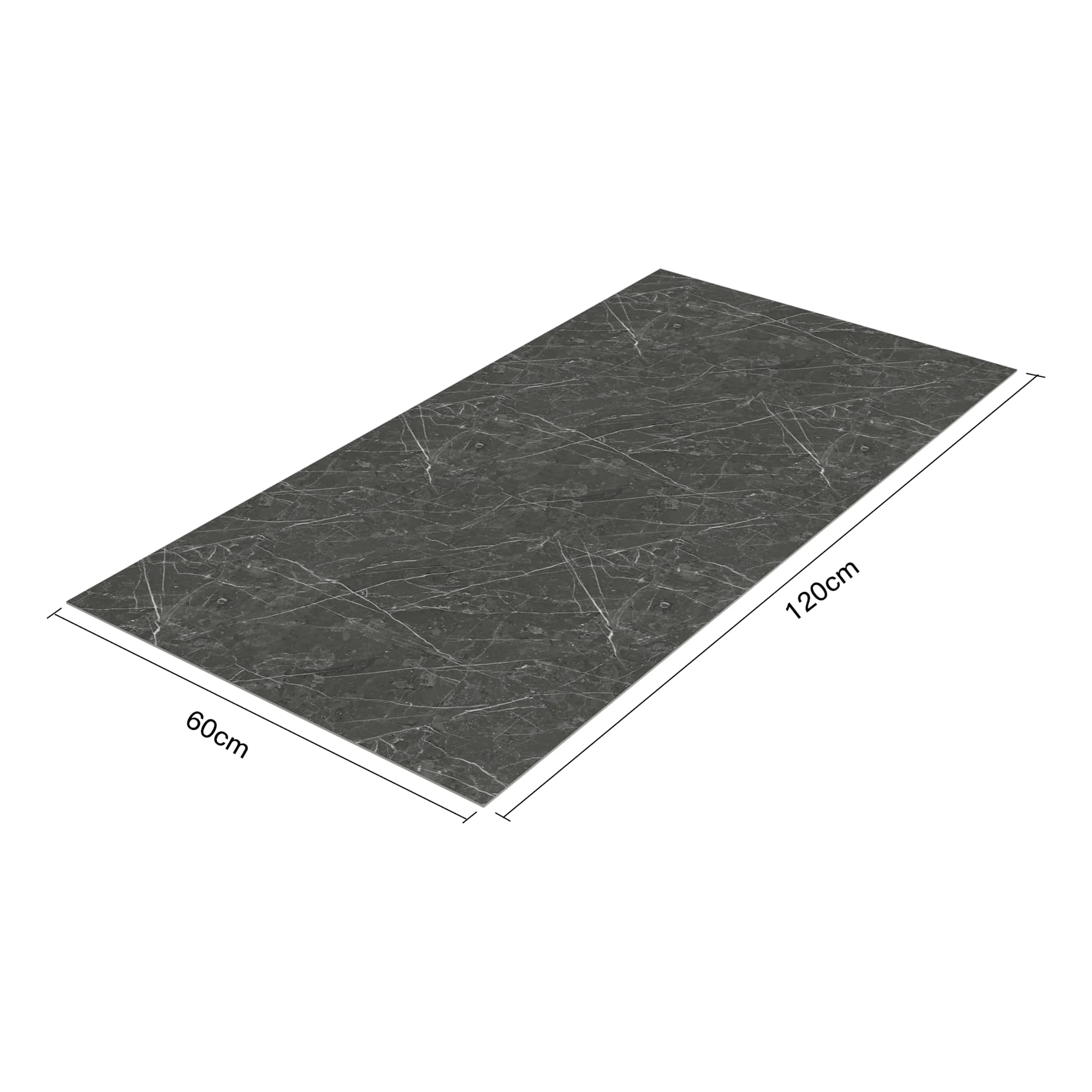 [neu.haus] Set di 16 Pannelli Decorativi in PVC per Parete Rivestimento Murale per Interni Bagno Cucina Soggiorno Pannelli 60x120 cm Resistenti all'Umidità e Raggi UV Effetto Pietra - Grey Diamond