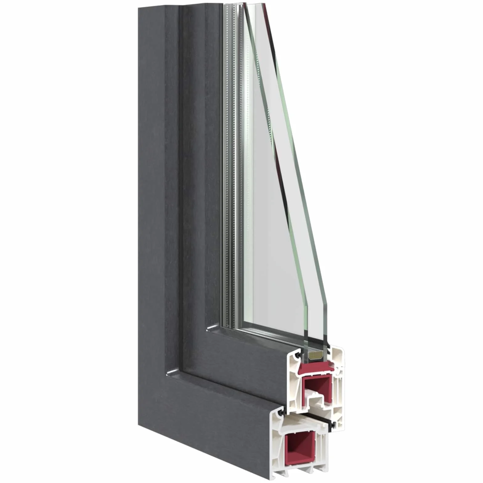 vidaXL Finestra per Soffitta RISOR 50 x 50 cm PVC e Vetro Antracite, Solaio, Isolamento Termico Moderno, Finestre Energy Efficient, Fissaggi in Vetro PVC Silenziati