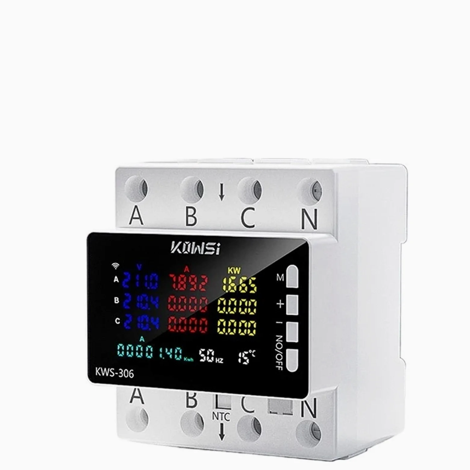 KWS-306 Contatori di wattora digitali Contatore elettrico Smart Life Contatore di energia trifase a quattro fili Contatore di energia Contatore di potenza CA(KWS-306WF with wifi)