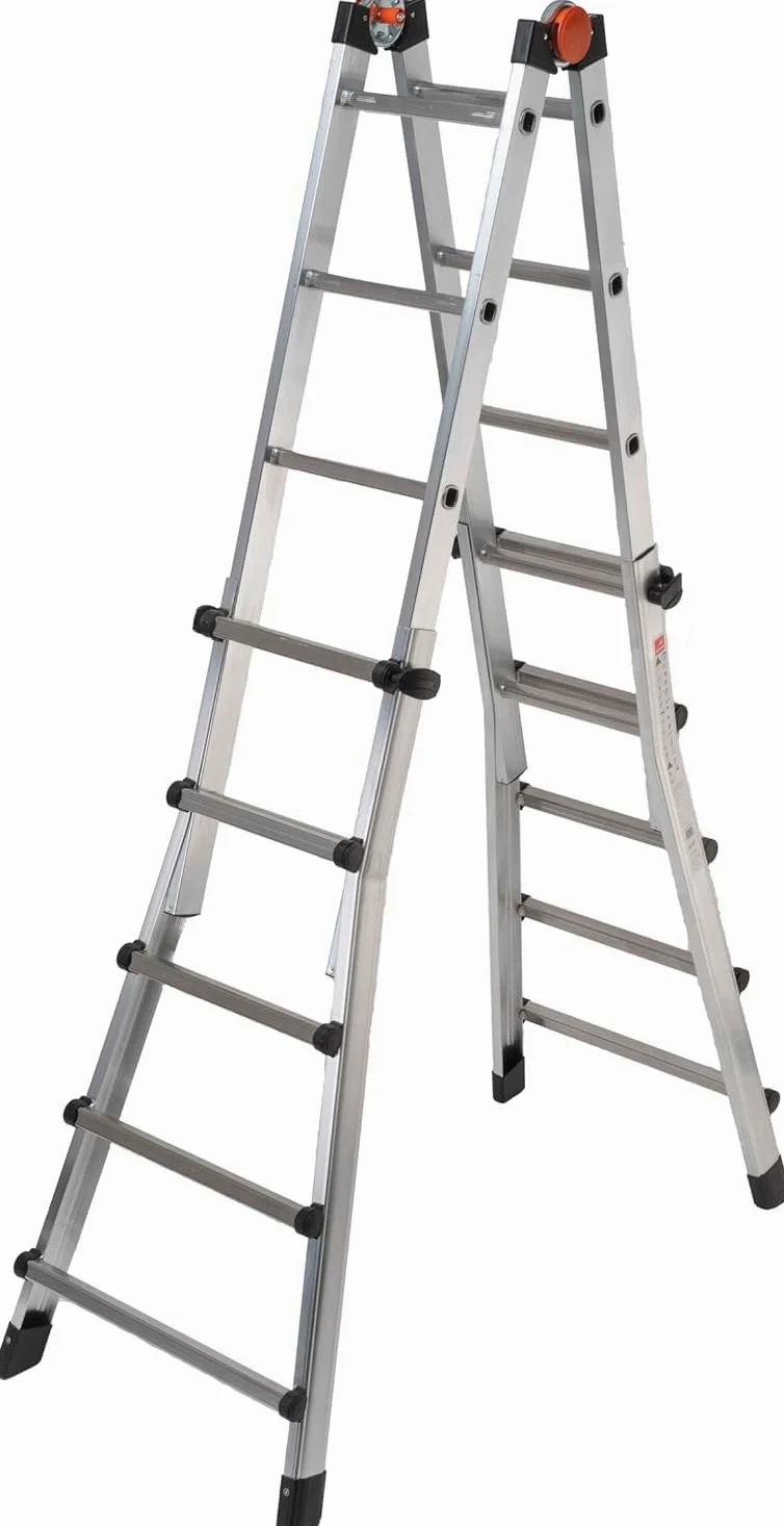 SCALA TELESCOPICA 5+5 PEPPINA - IN ALLUMINIO 10+10 - max 572 cm - Made in Italy GIERRE