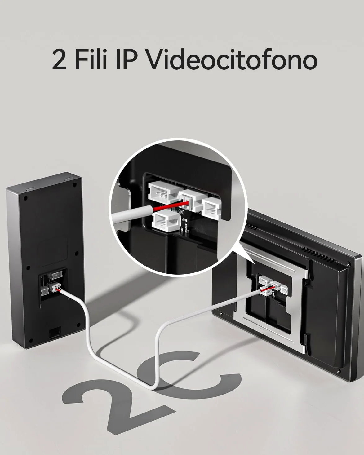 TMEZON Videocitofono Wifi Smart 2 Fili Video Citofoni M790,1080P monitor e Campanello Esterno con Telecamera,APP/Carta RFID Unloc,Rilevamento del Movimento Umano