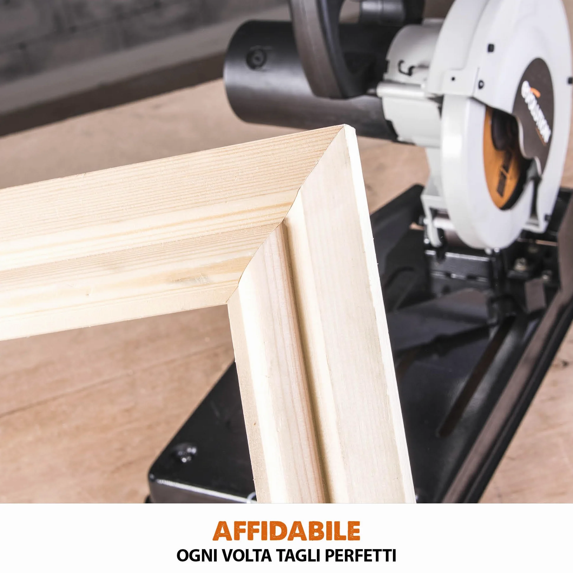 Evolution Power Tools Rage 4 Troncatrice a trazione - Multi-materiale per tagli su legno, metallo, plastica e molto altro, 185 mm, 230 V