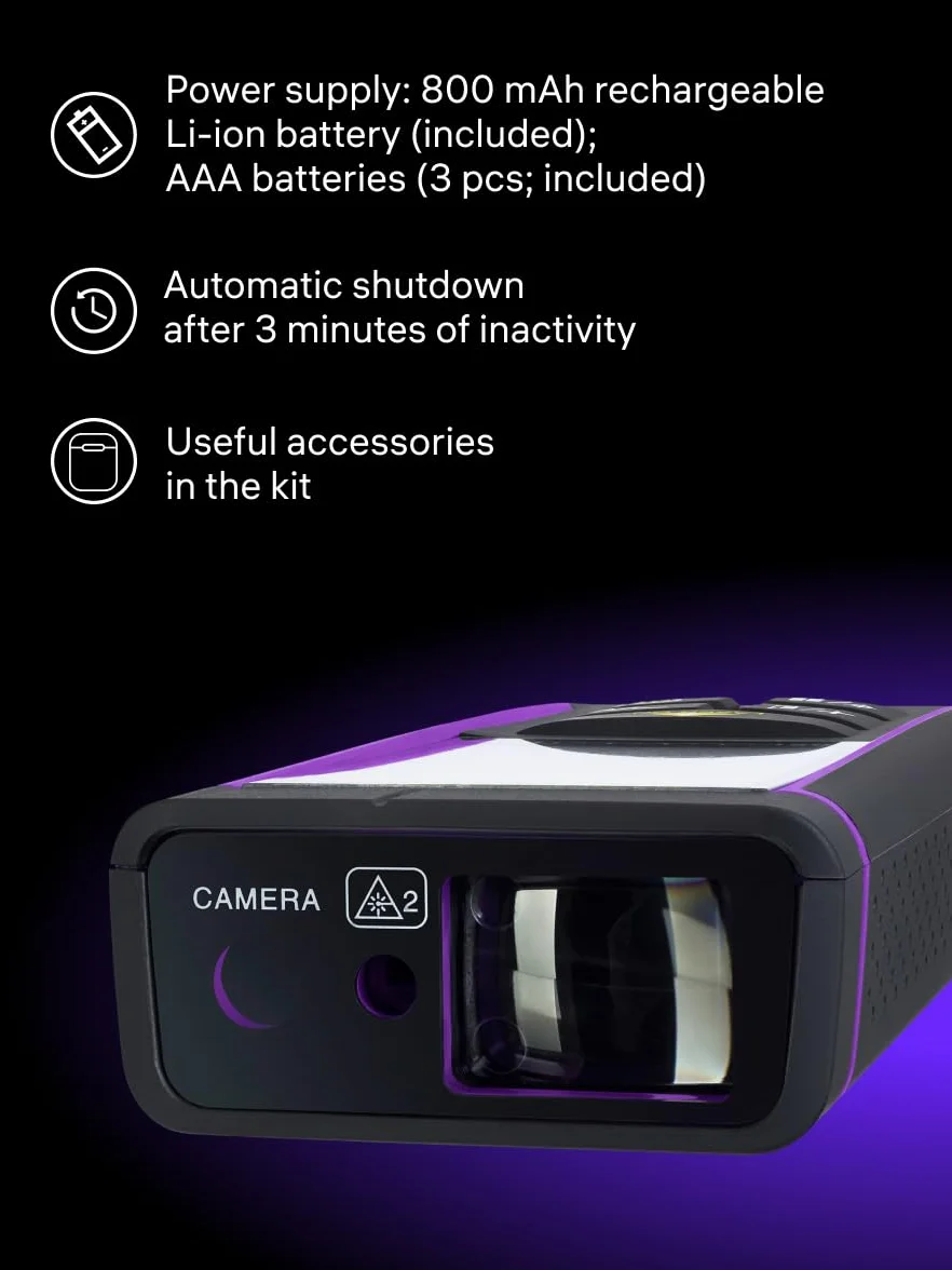 PRO LR100 Professional Distanziometro Laser Digitale con Fotocamera Strumento di Misurazione Portatile Area Volume Angolo Modalità Pitagora Cambio Unità per Uso Interno ed Esterno