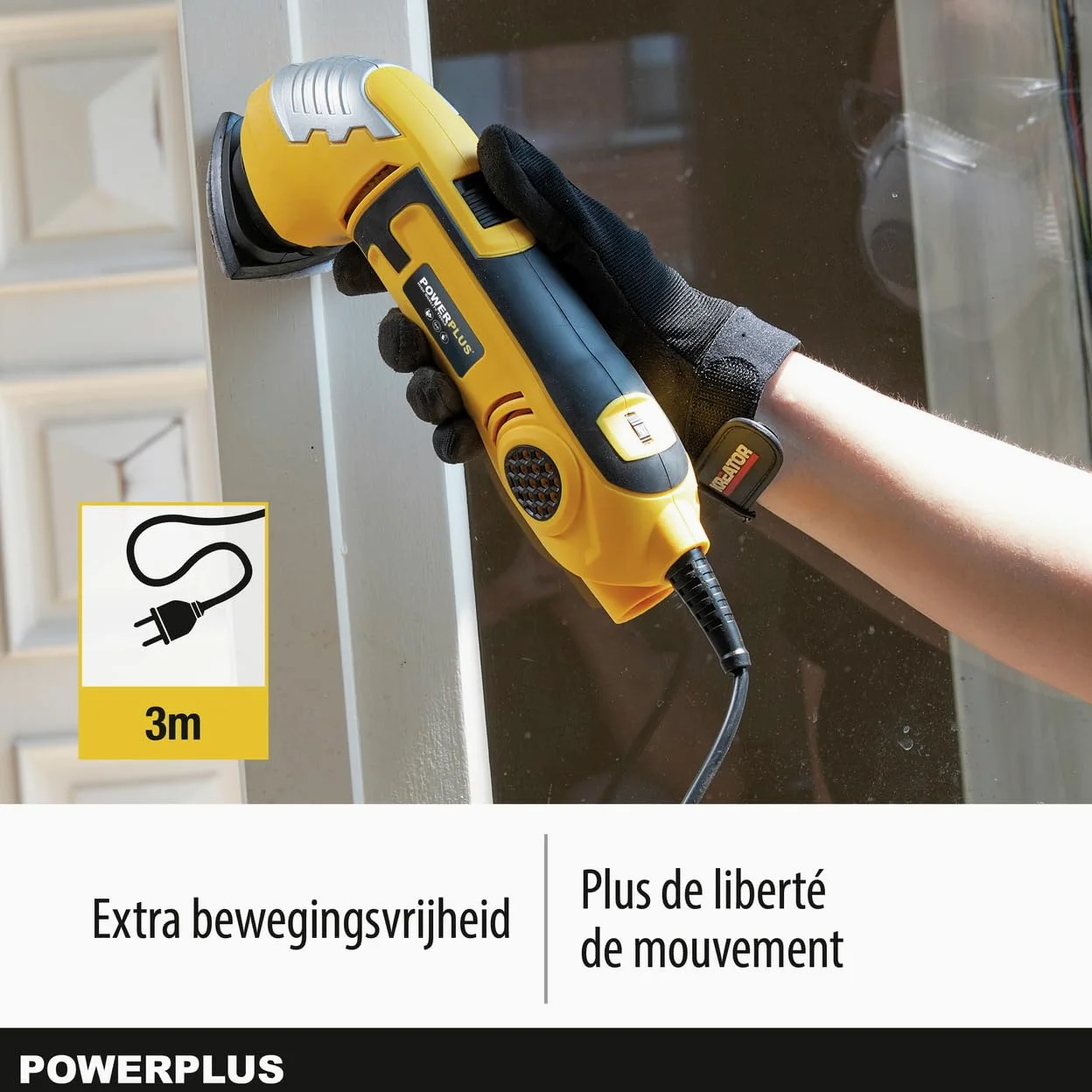 POWERPLUS POWX0490 - Levigatrice triangolare 300 W