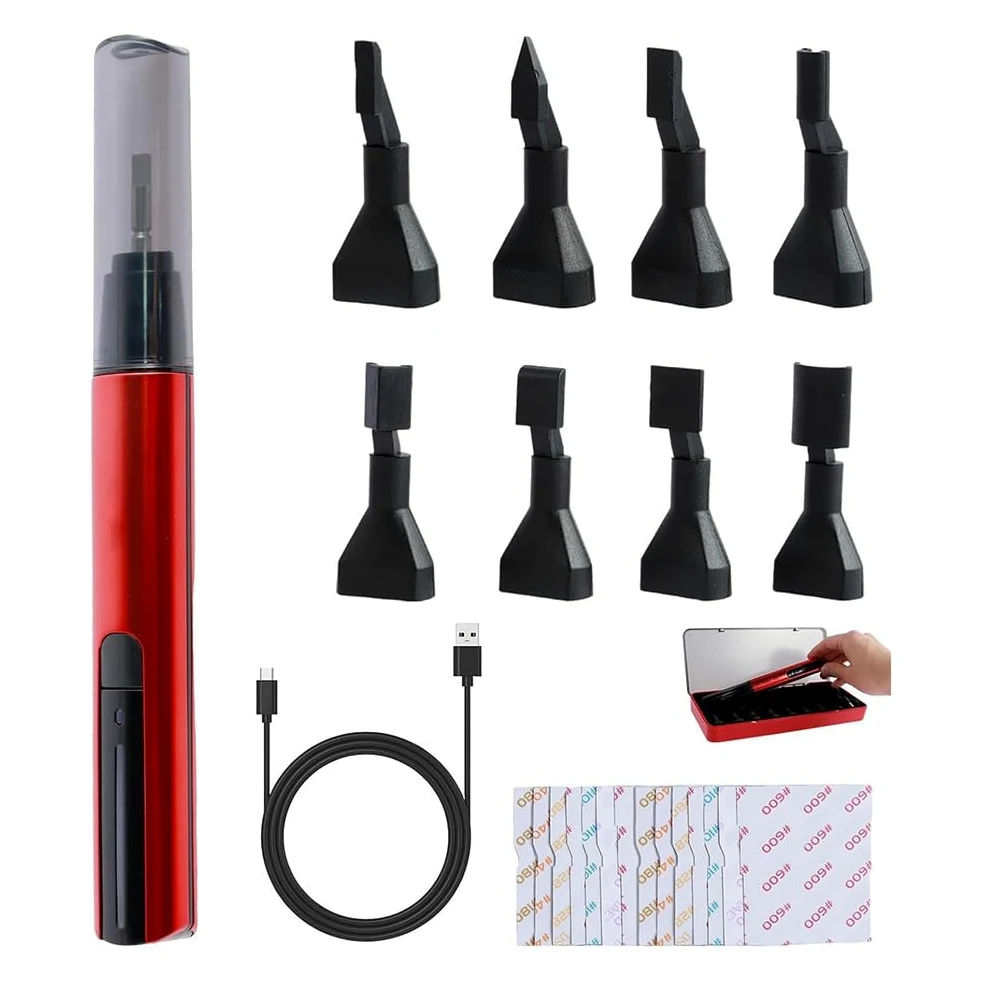 Levigatrice , penna abrasiva elettrica con ricarica USB, piccola levigatrice a penna per piccole levigature, lucidatura, fai da te