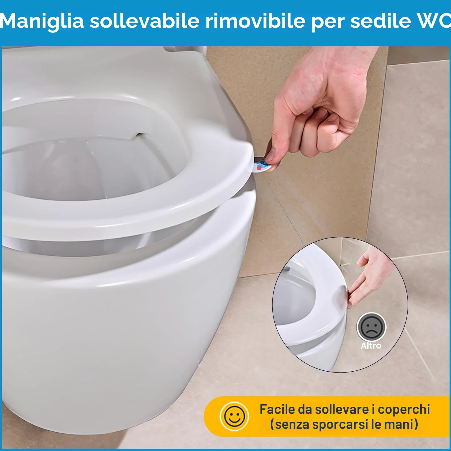 YEAUPE PRO Tavoletta WC Universale D Forma [LUNGO],Copriwater in Urea-Formaldeide,Sedile WC Con Chiusura Ammortizzata e Funzione di Sgancio Rapido, Bianco, 46,4 * 35,9 * 5CM