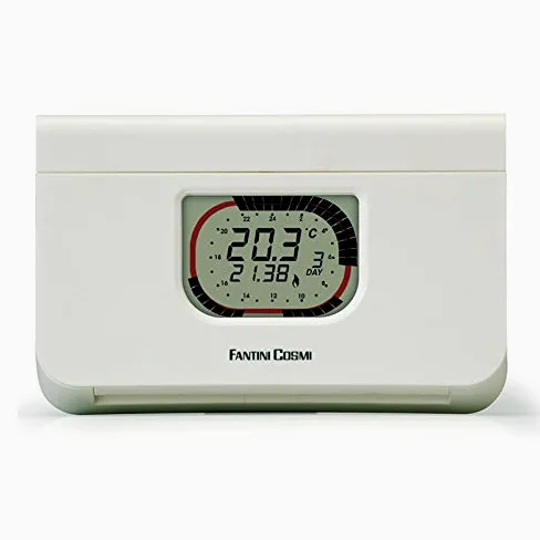 Fantini Cosmi C57 Cronotermostato Settimanale a Batterie, Bianco