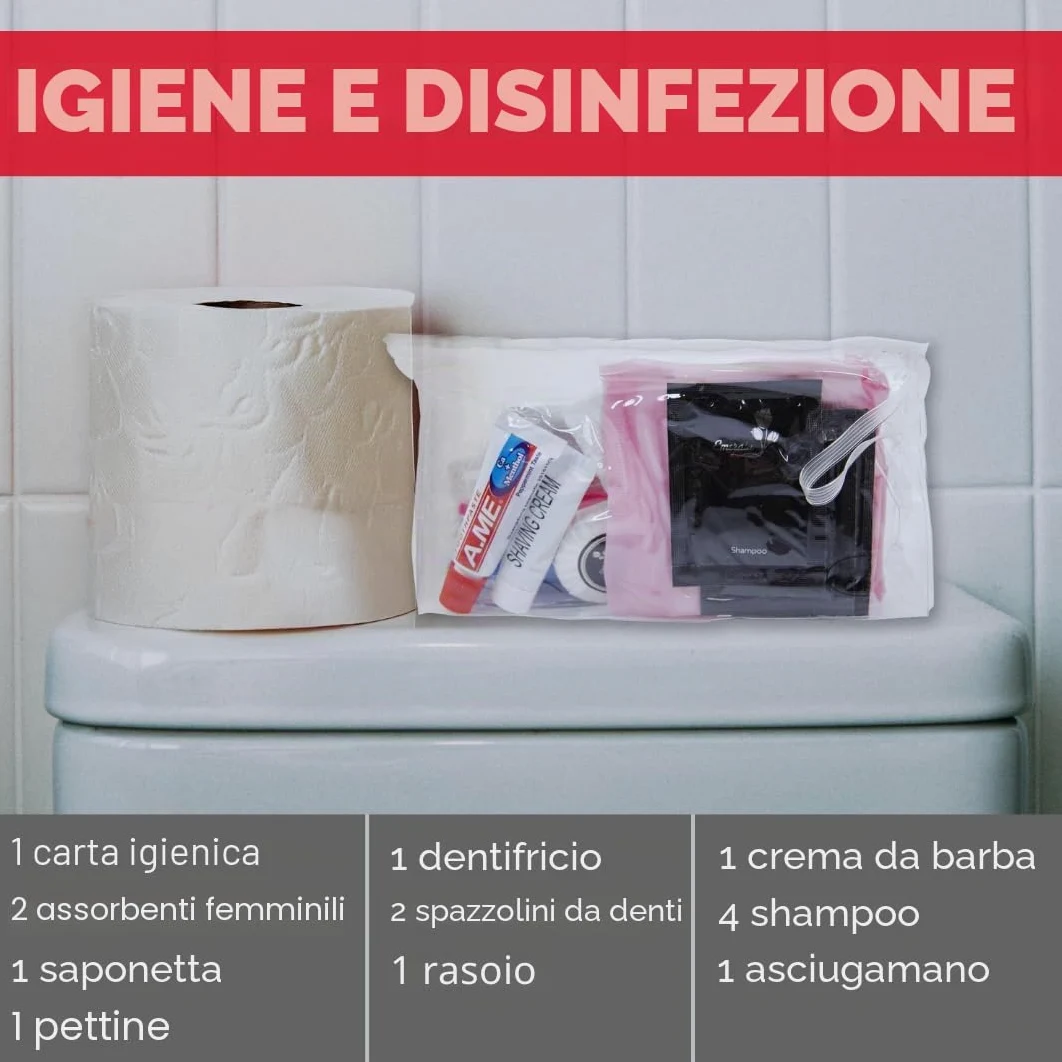 Essentials Kit di sopravvivenza completo Deluxe per 2 e 4 persone, Bug-Out-Bag, kit di emergenza per incendi, uragani e altri disastri naturali