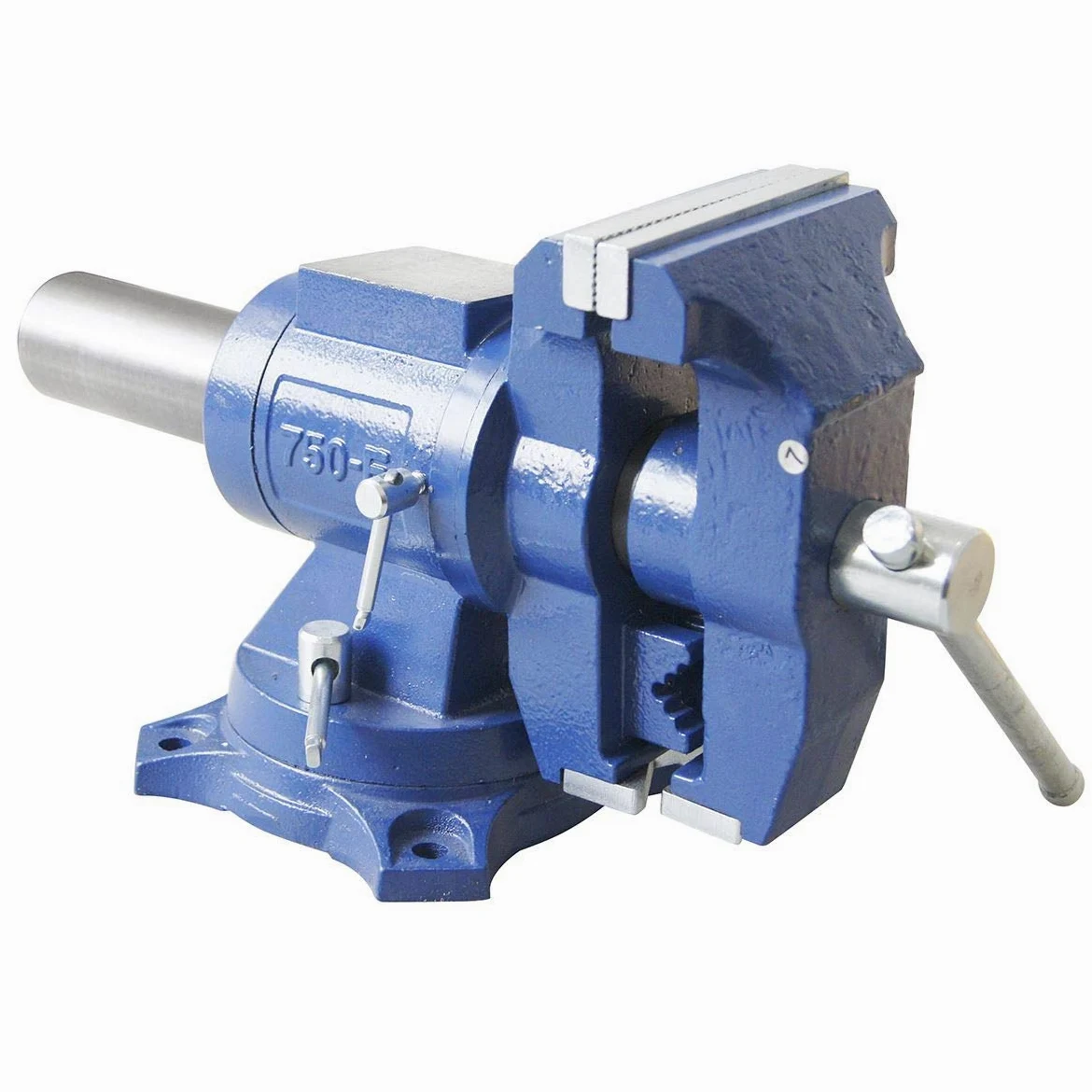KATSU Morsa da Banco 5" 125 mm, Morsetto da Tavolo per Banco da Lavoro Multiuso con Base Girevole a 360 Gradi, per Meccanici e Ingegneri 402365