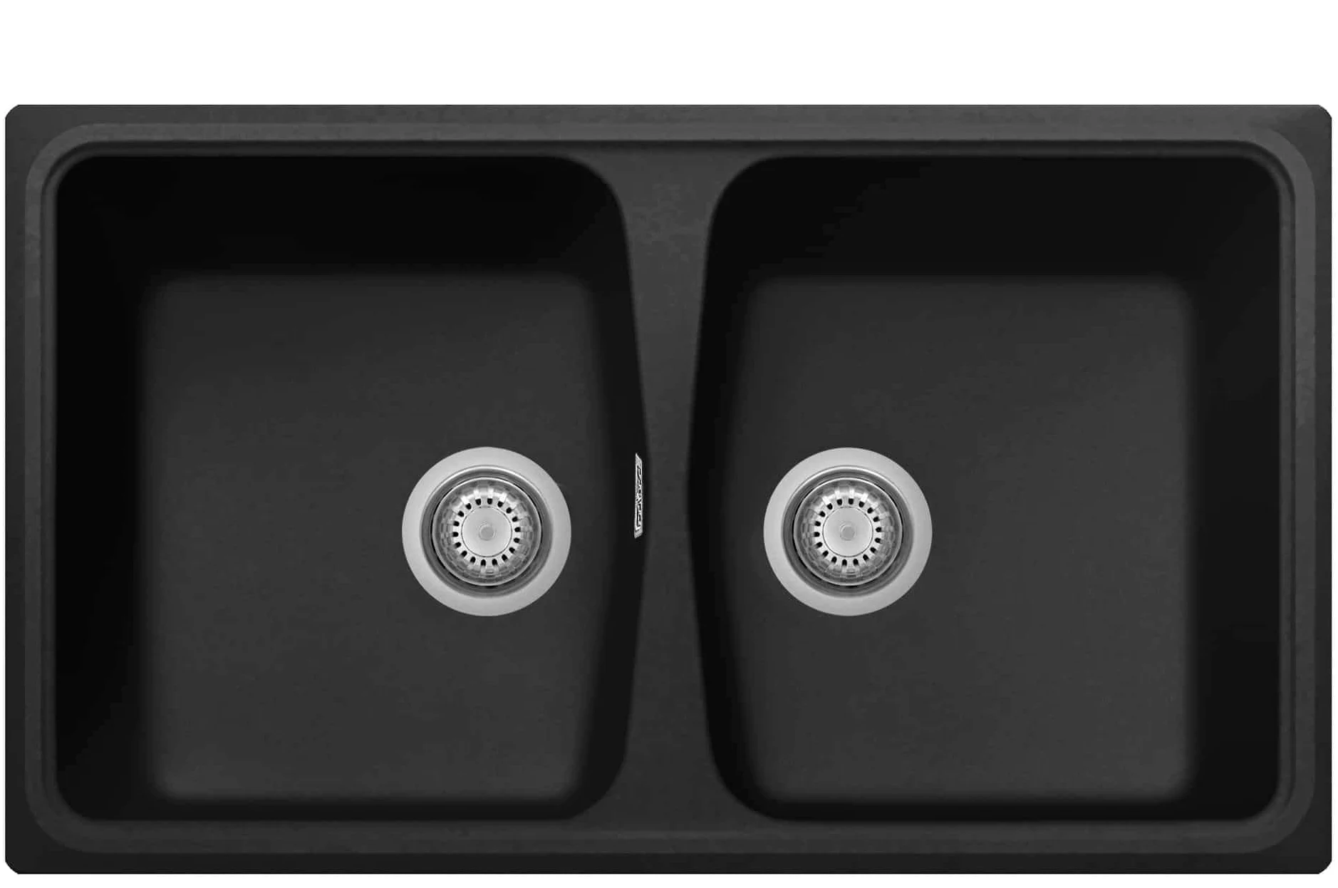 Lavello in composito da cucina incasso TELMA by Plados linea PACIFIC due vasche 86x50 - Nero Matt