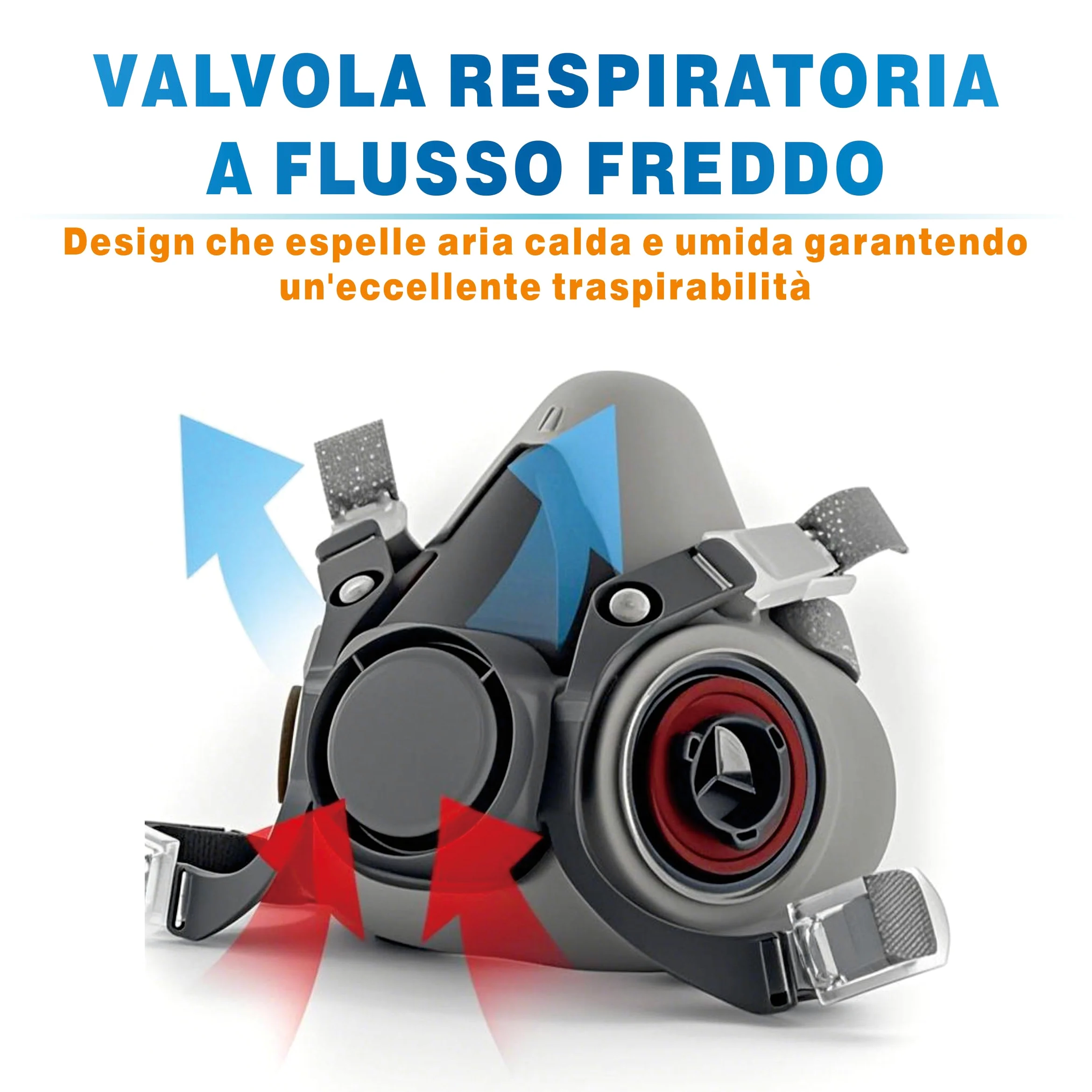 Maschera Antigas Con Filtro,Riutilizzabile Maschera Antipolvere Con Occhiali Protettivi Semifacciale Per La Protezione Sul Lavoro Falegnameria,Saldatura E Lucidatura