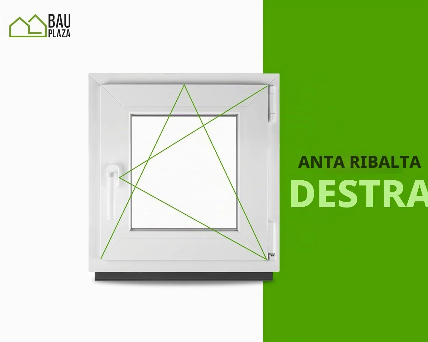 Finestra Serramenti in pvc Bianco - Vetro camera Larghezza x Altezza 70 x 70 cm apertura Destra 700 x 700 mm Funzione Girevole - Ottima scelta