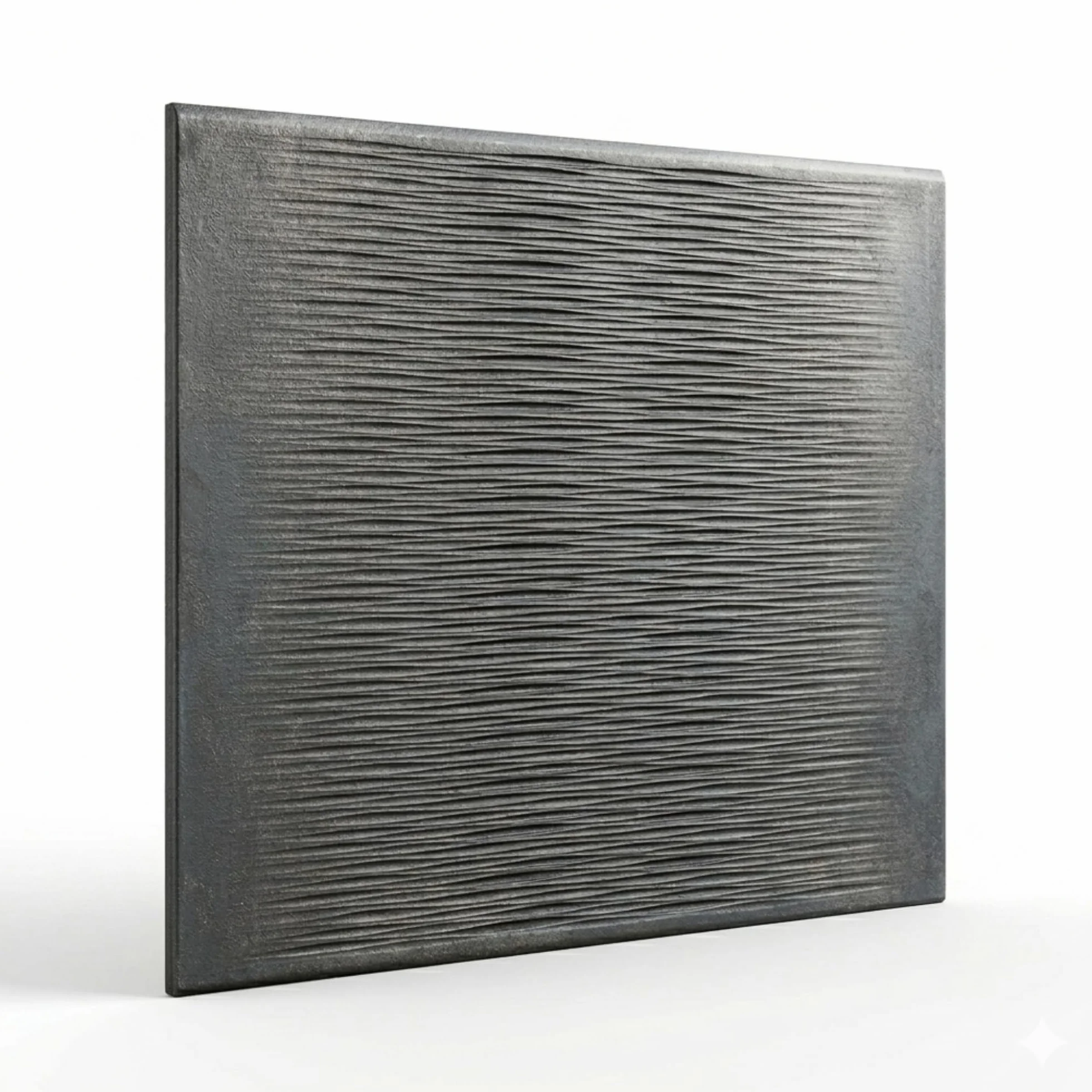 50 x 50 x 1 cm - Lastra per camino modello EDGE | Conserva e riflette il calore | Resistenza all'usura e corrosione | Installazione semplice | Piastra 100% Ghisa qualità LUNAWAY