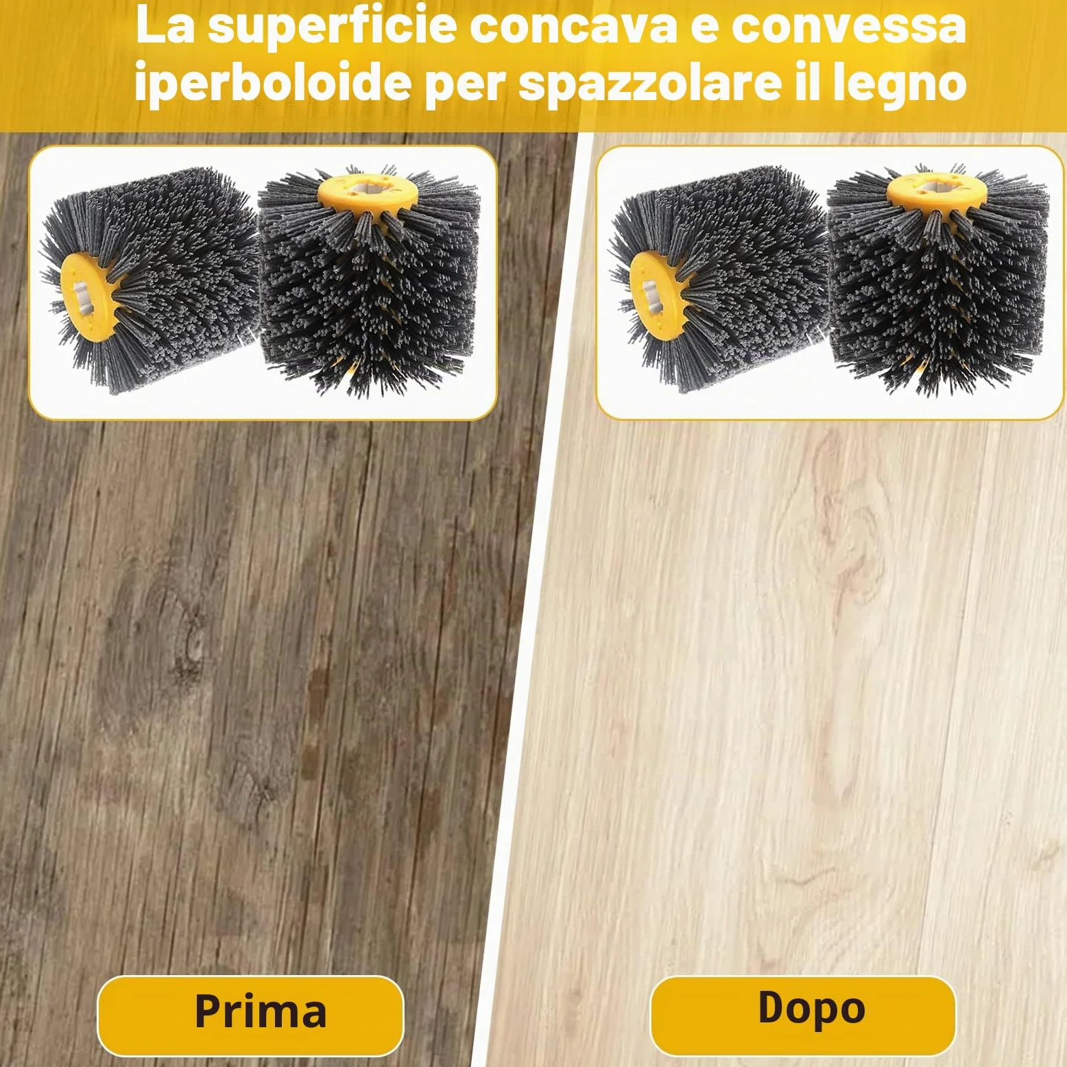 Abrasivi Wire,Drum Brush #60 Spazzola Brunishing Lucidatura de nylon mobili in Legno Brillante per Lucidatura Striping Disegno Grit(Grigio)