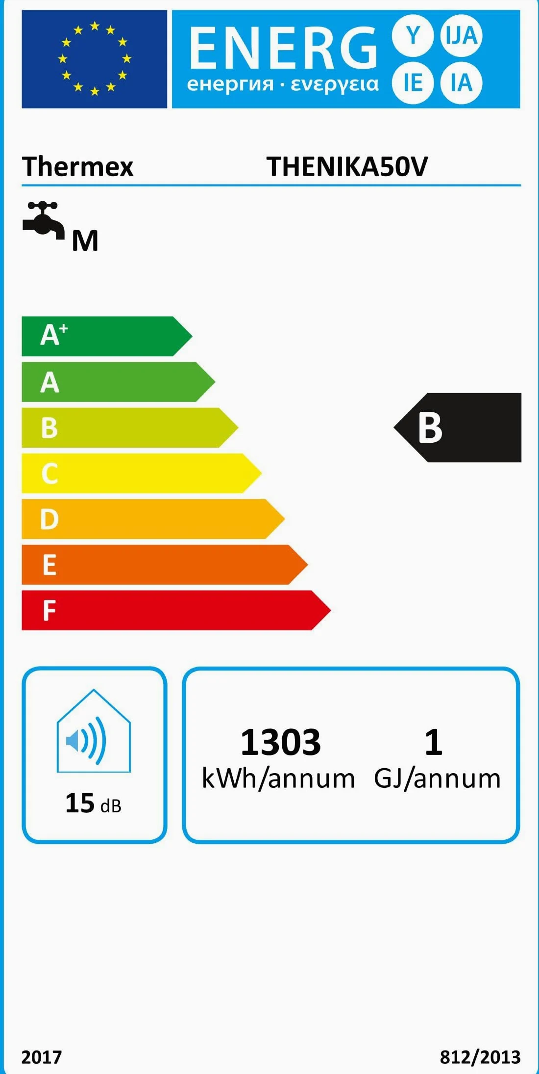 Thermex Nika SafeDry - Serbatoio dell'acqua calda verticale da 50 V, 50 litri