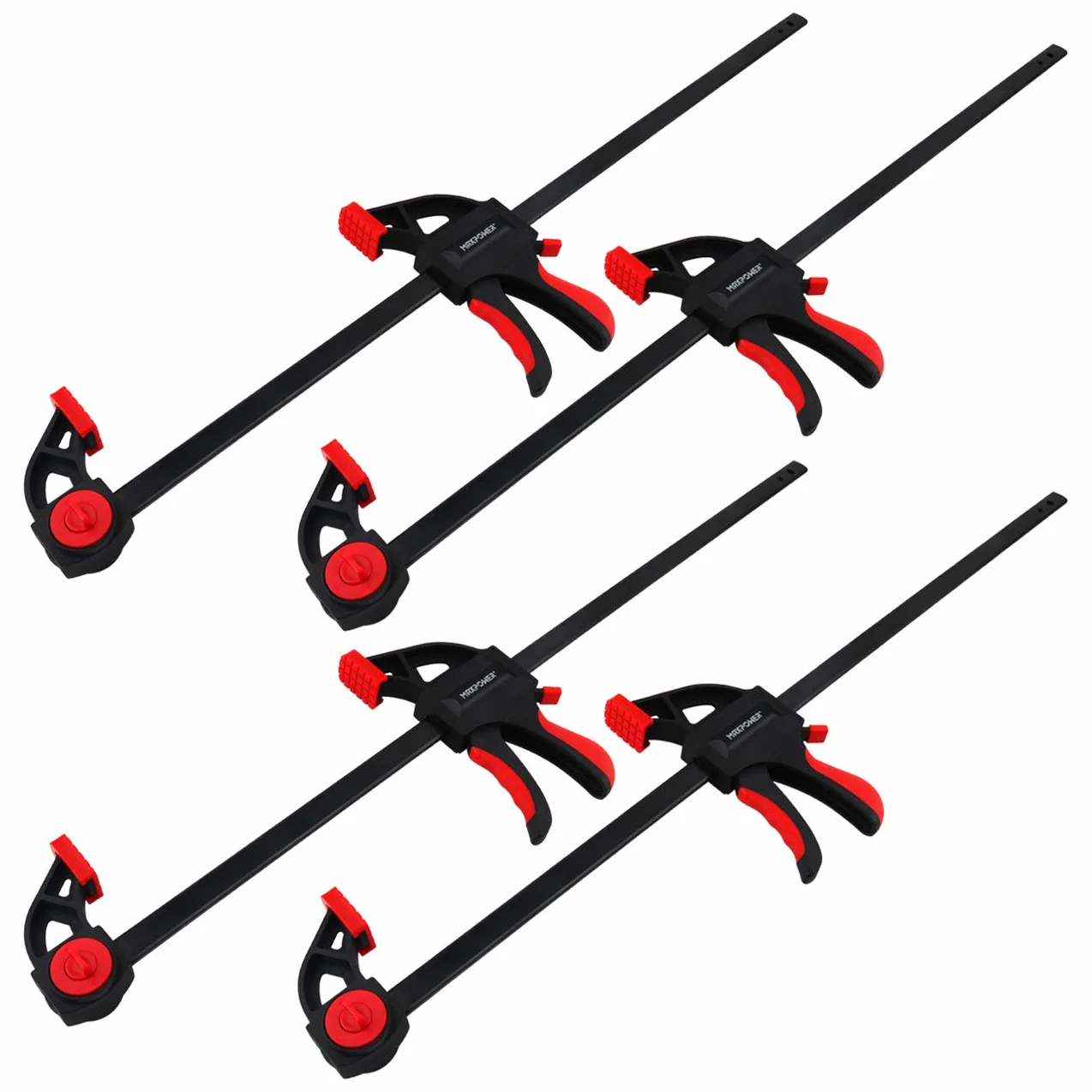 MAXPOWER 4 Pieces Morsetti da Falegname 600mm Forte e Robusto Morsetti per Legno 60cm
