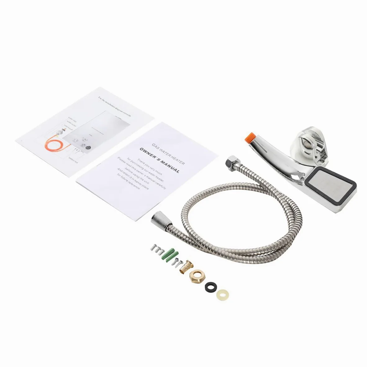 Scaldabagno a Gas GPL 20L, Scaldabagno Istantaneo a Propano, 40KW a Parete senza Serbatoio Scaldacqua Istantaneo Senza Serbatoio con Kit Doccia, Funziona a Bassa Pressione dellAcqua